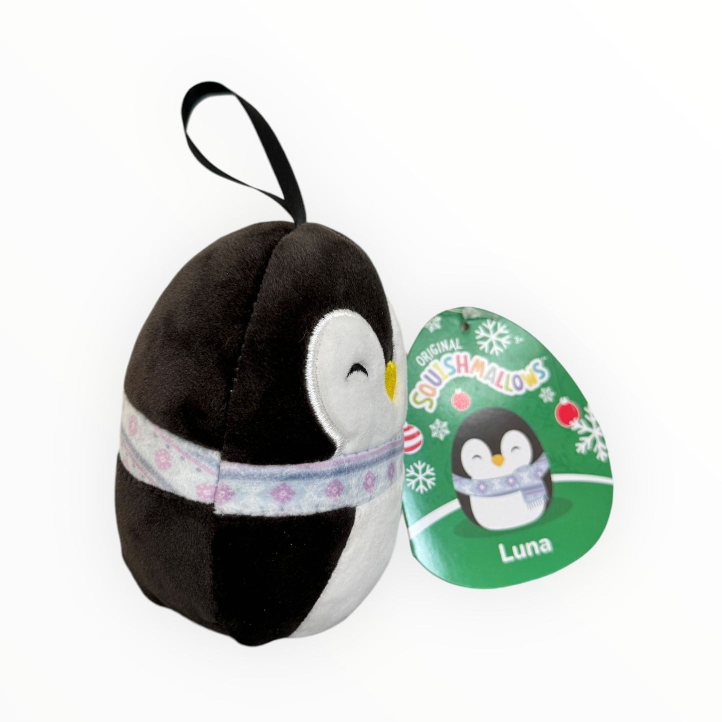 Squishmallows Ornament Luna Penguin Plush Holidays Collection 4.5" Tall