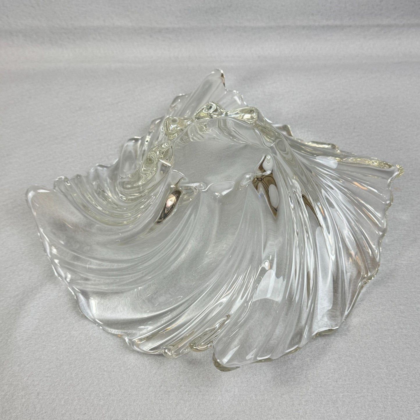 Mikasa Belle Epoque Crystal Swirl  Heavy Glass Centerpiece Bowl 13" Width