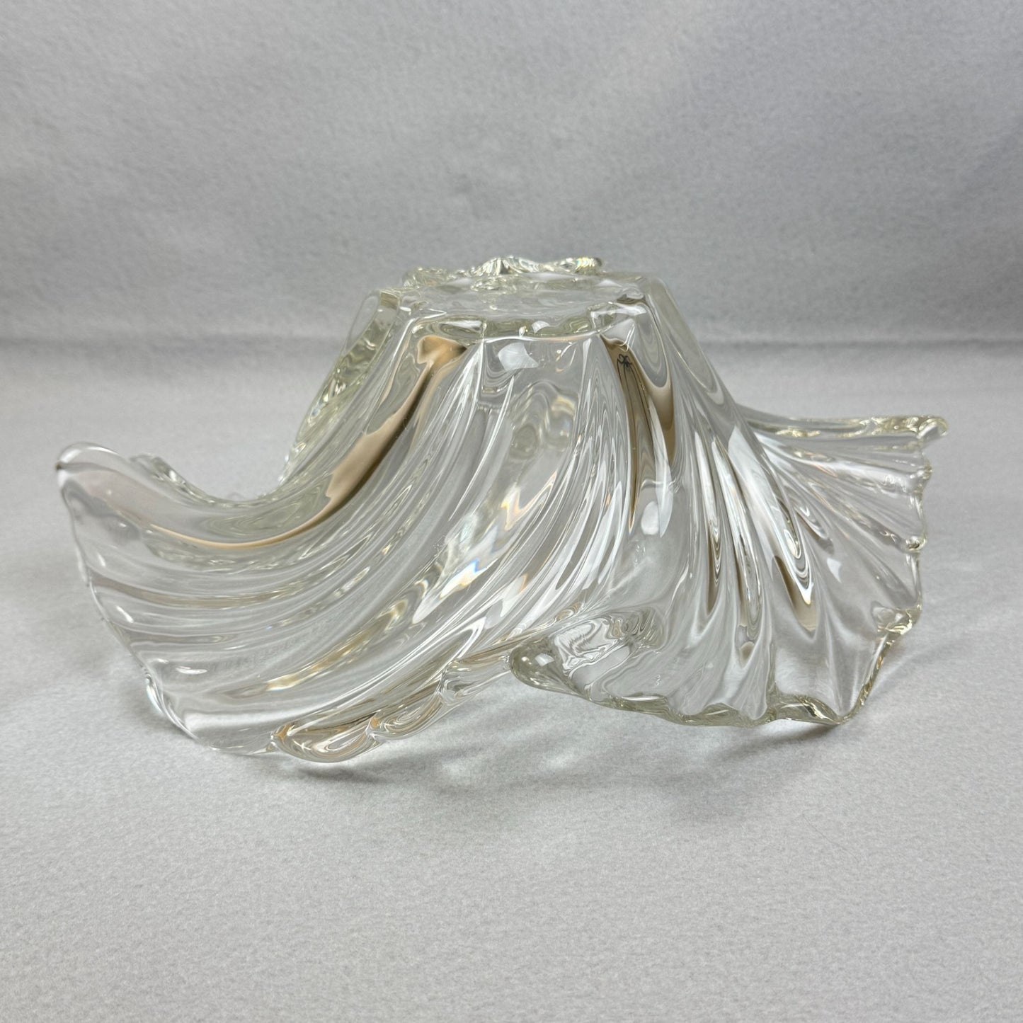 Mikasa Belle Epoque Crystal Swirl  Heavy Glass Centerpiece Bowl 13" Width