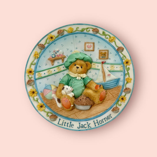 1995 Little Jack Horner Nursery Rhyme Plate Cherished Teddies Collection 151998