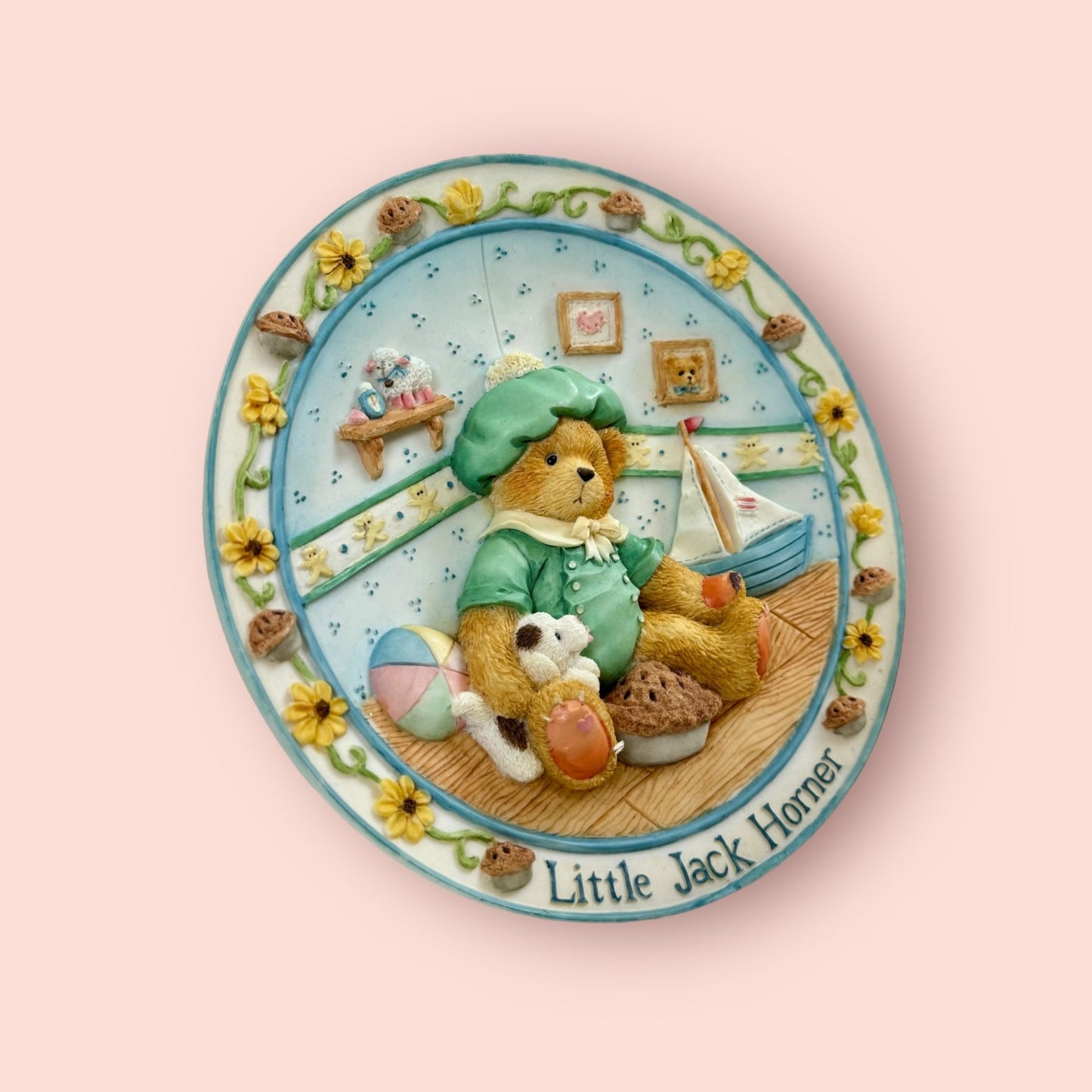 1995 Little Jack Horner Nursery Rhyme Plate Cherished Teddies Collection 151998