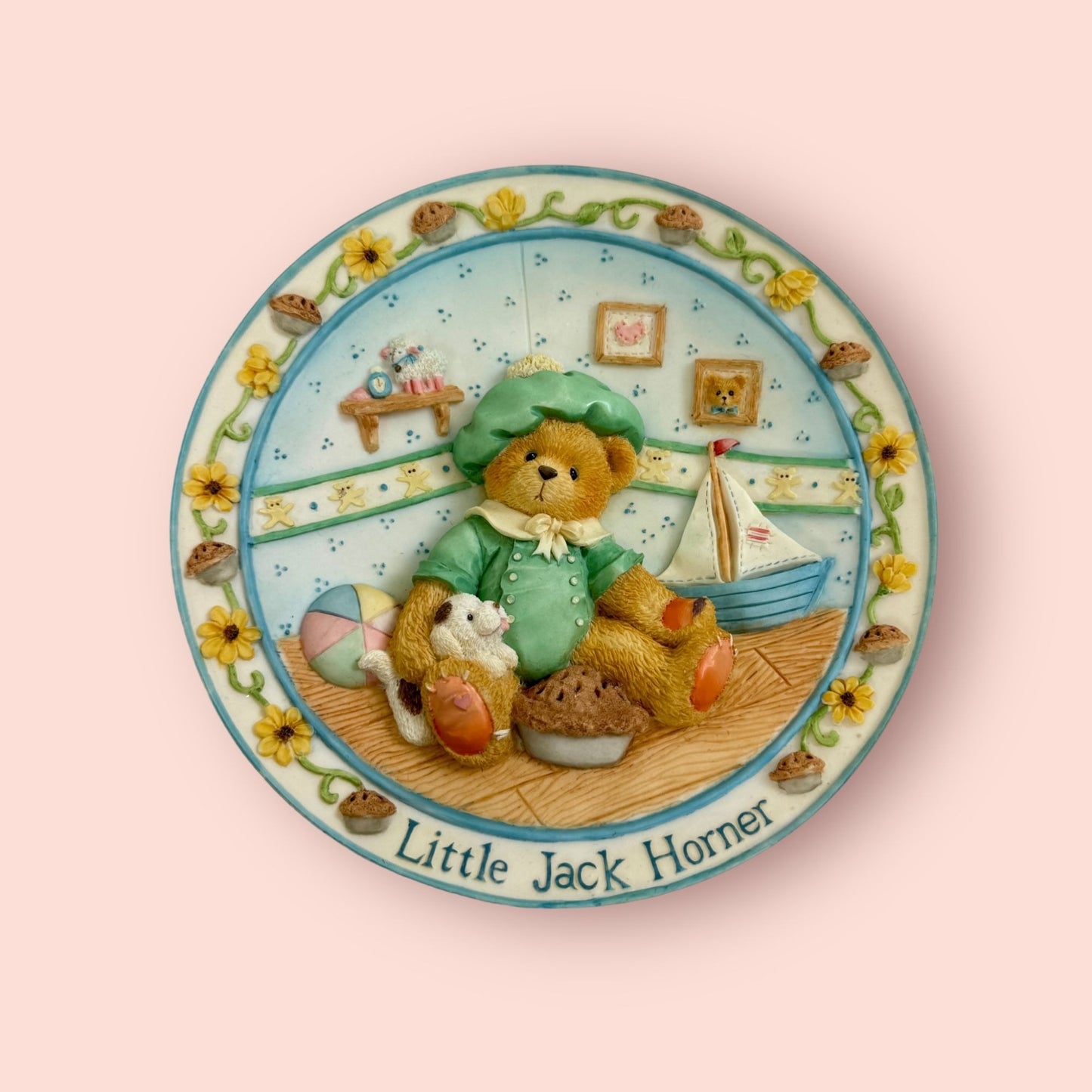 1995 Little Jack Horner Nursery Rhyme Plate Cherished Teddies Collection 151998