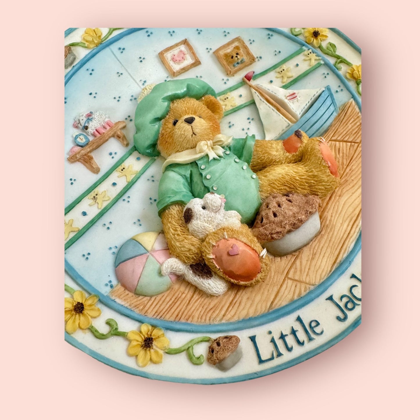 1995 Little Jack Horner Nursery Rhyme Plate Cherished Teddies Collection 151998