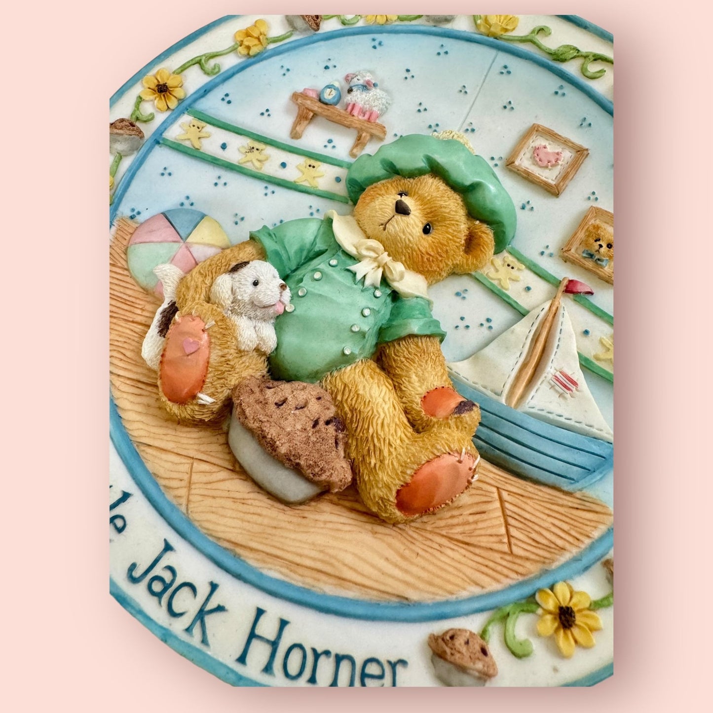 1995 Little Jack Horner Nursery Rhyme Plate Cherished Teddies Collection 151998