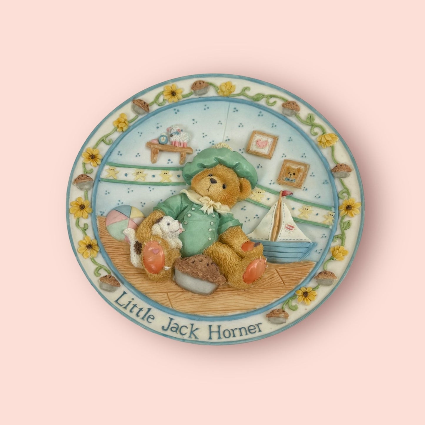 1995 Little Jack Horner Nursery Rhyme Plate Cherished Teddies Collection 151998