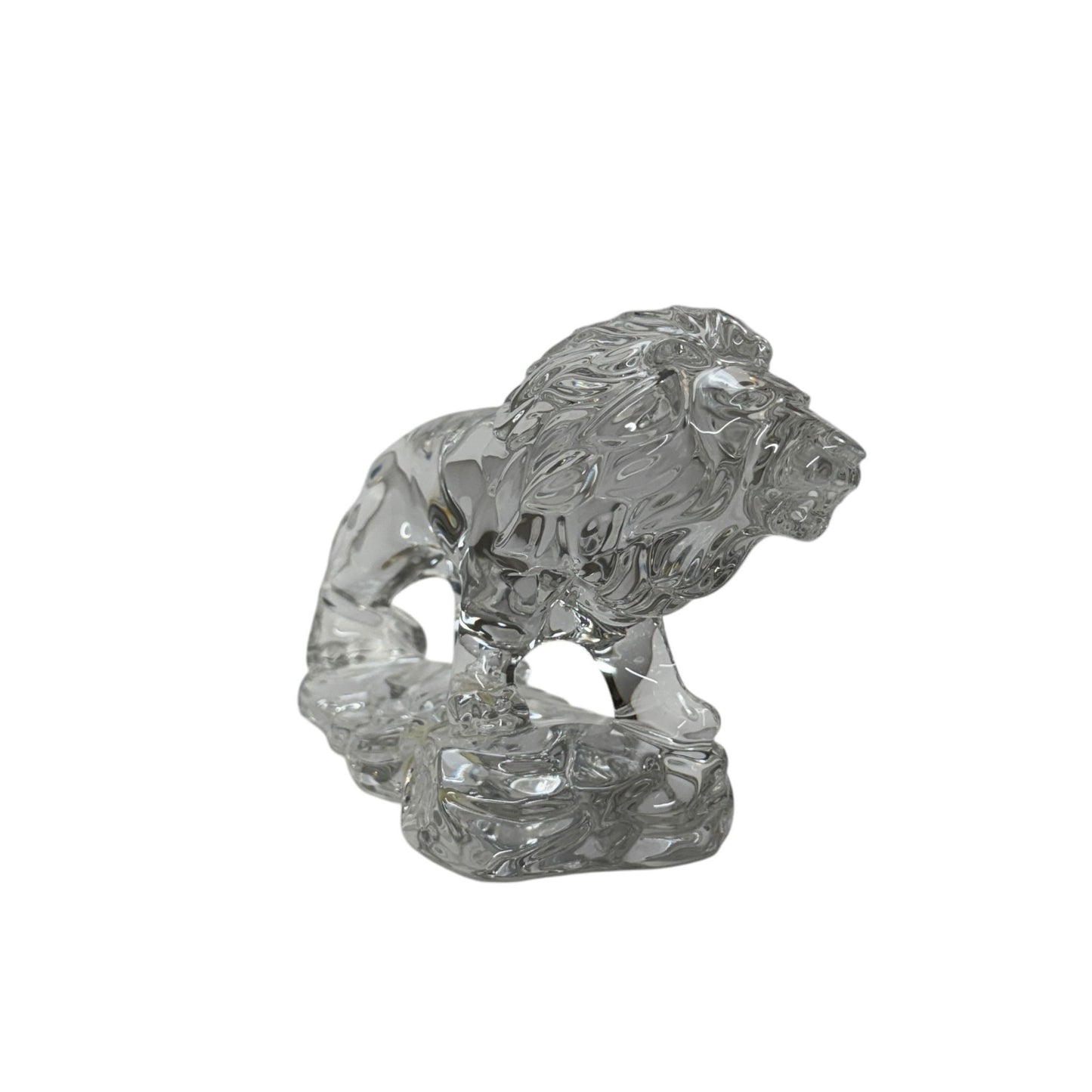 Vintage Wonders of the Wild Collection Lead Crystal Lion Figurine 7" Germany