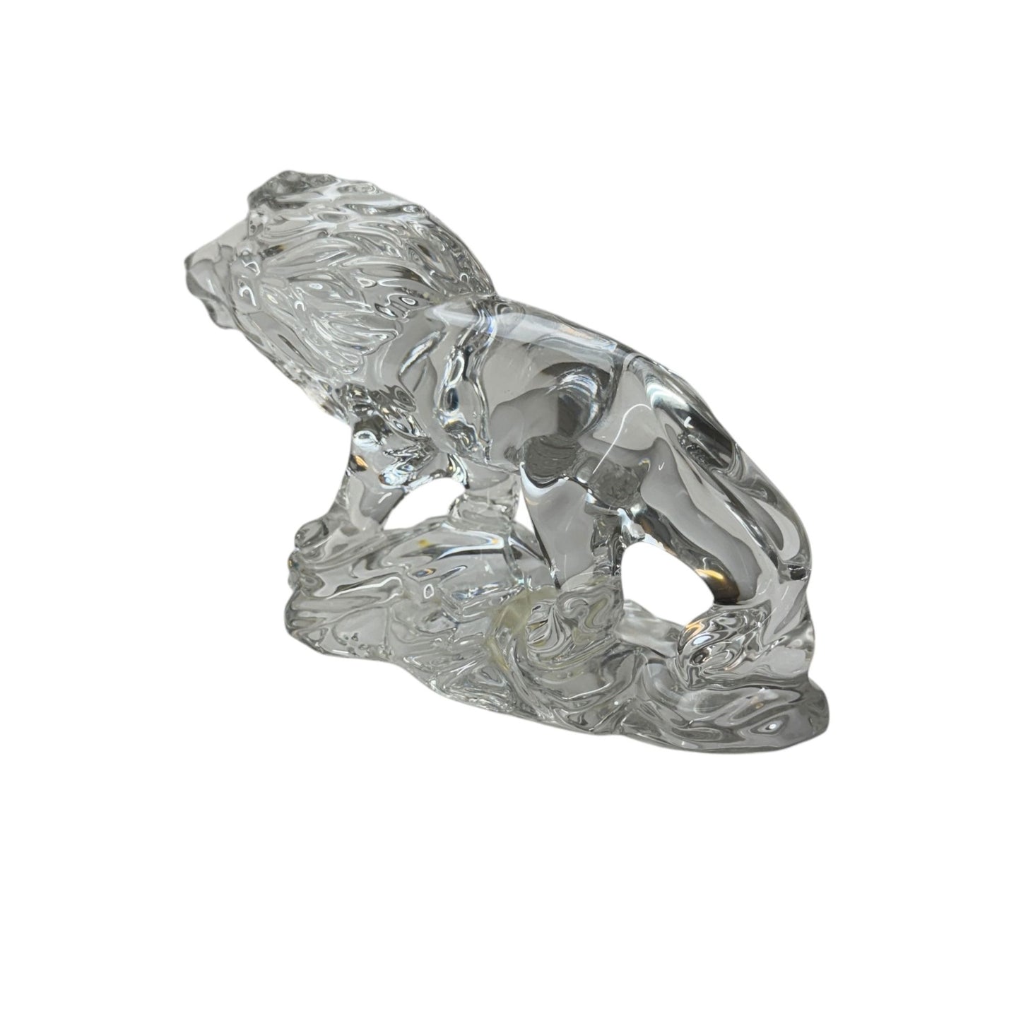 Vintage Wonders of the Wild Collection Lead Crystal Lion Figurine 7" Germany