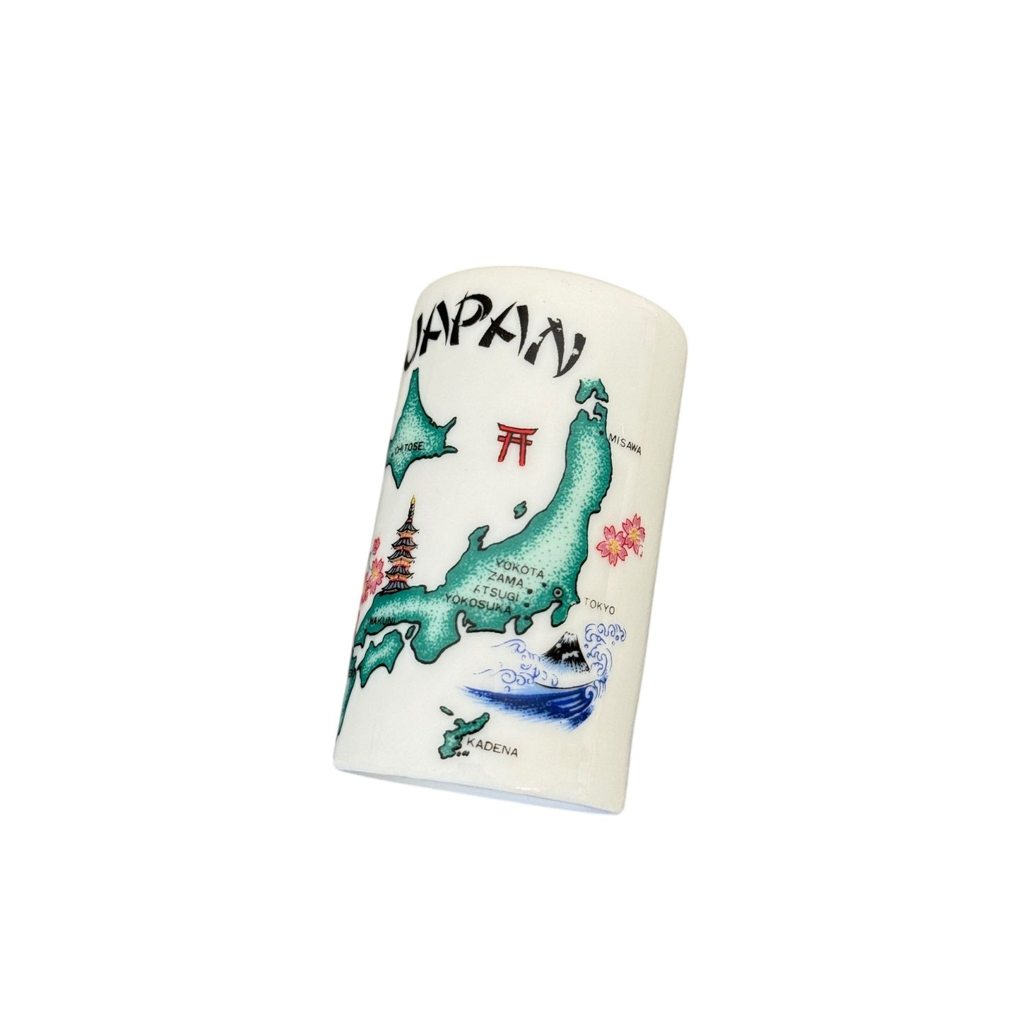 Vintage Salt and Pepper Shakers Travel Map Landmarks of Japan