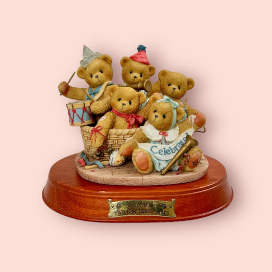 1996 Strike Up The Band Annie, Brittany, Colby, Danny and Ernie Cherished Teddies Collection 205354