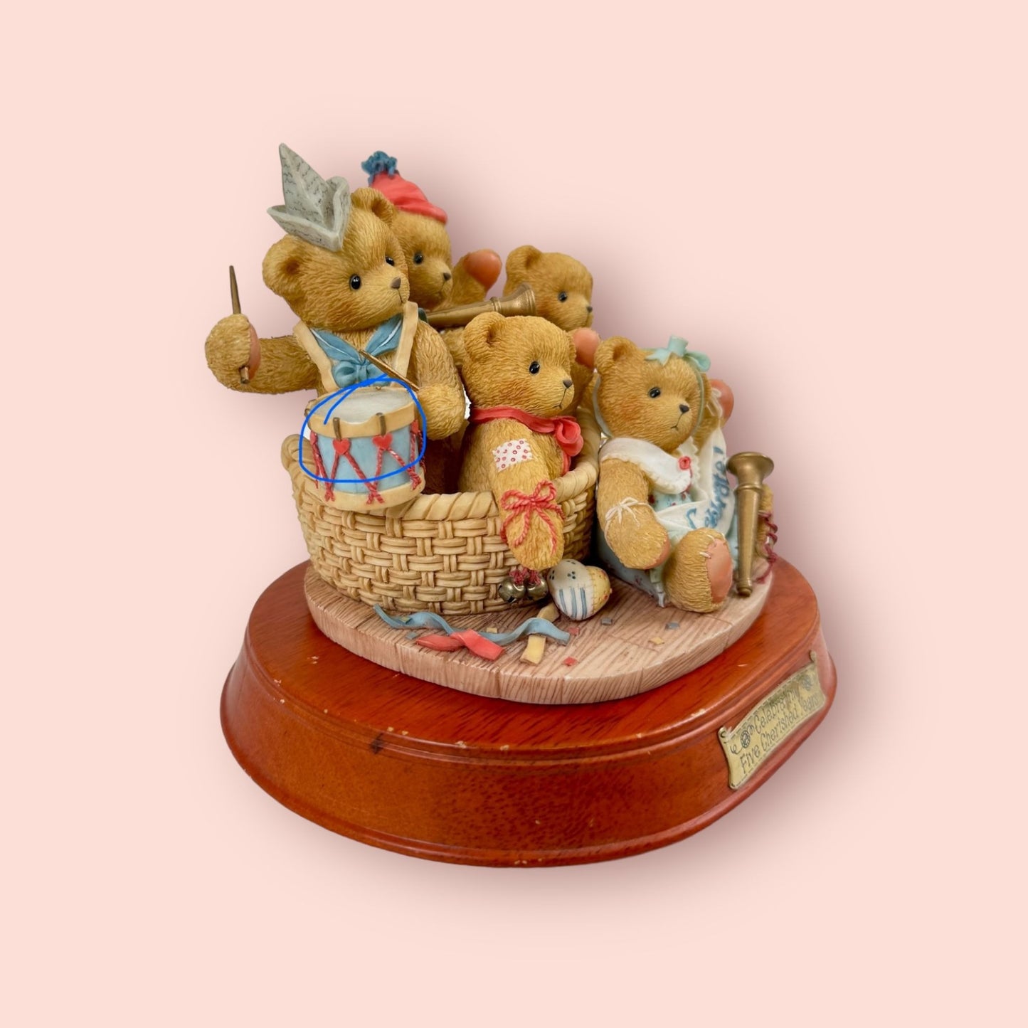 1996 Strike Up The Band Annie, Brittany, Colby, Danny and Ernie Cherished Teddies Collection 205354