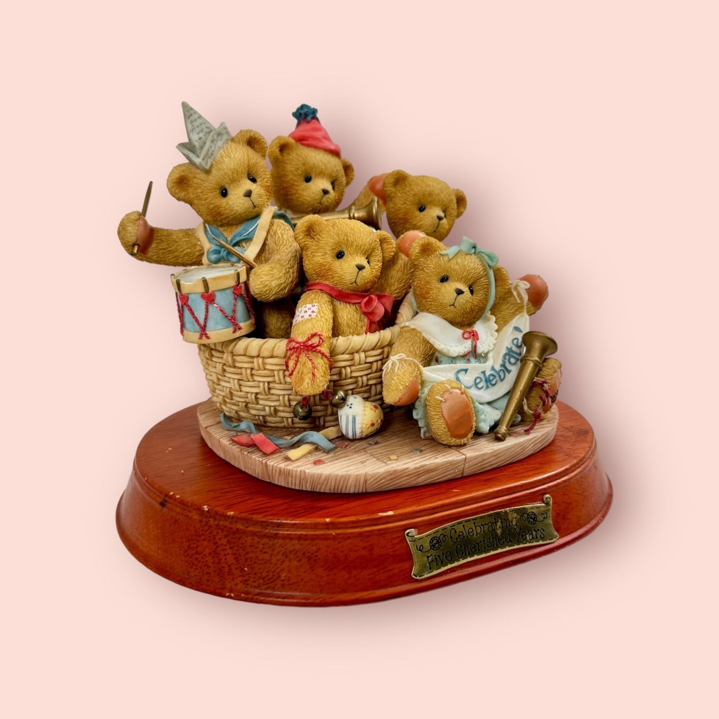 1996 Strike Up The Band Annie, Brittany, Colby, Danny and Ernie Cherished Teddies Collection 205354