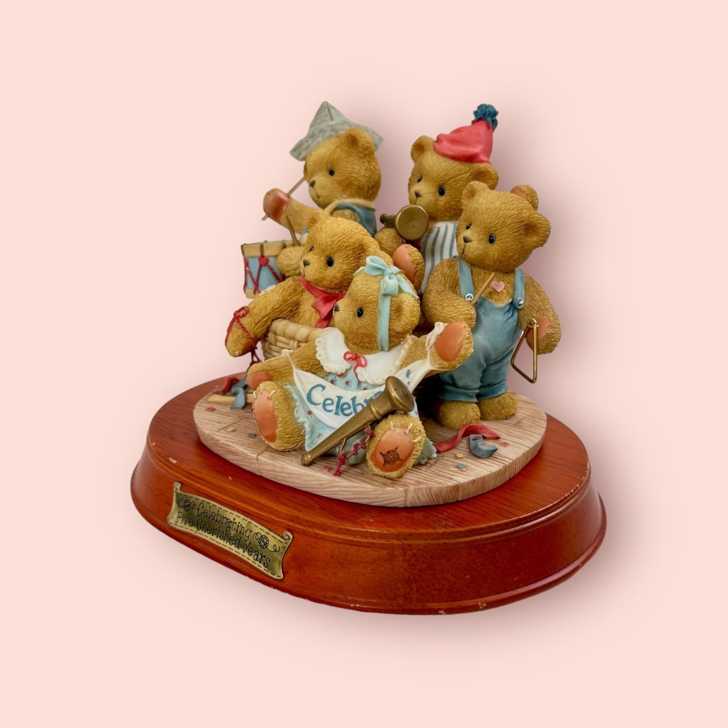 1996 Strike Up The Band Annie, Brittany, Colby, Danny and Ernie Cherished Teddies Collection 205354