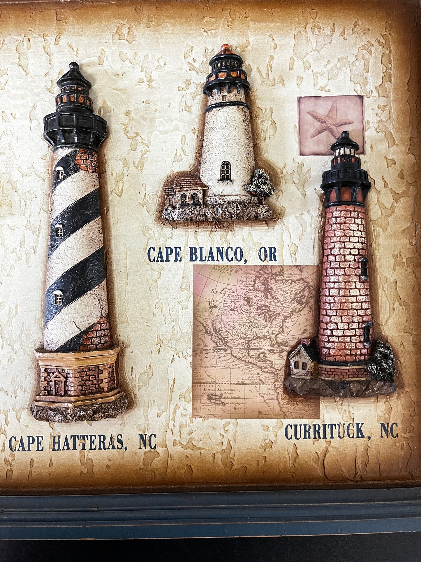 Old Large Wooden Lighthouse 3D Wall Art Plaque