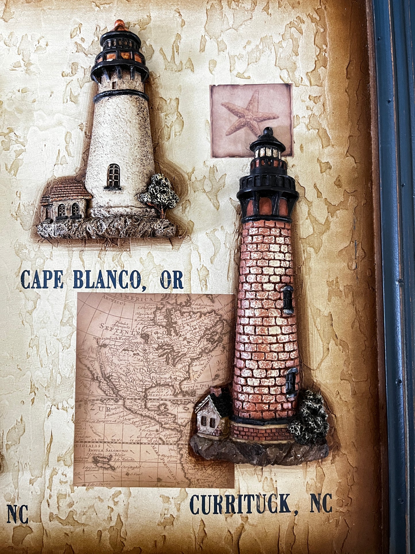 Old Large Wooden Lighthouse 3D Wall Art Plaque