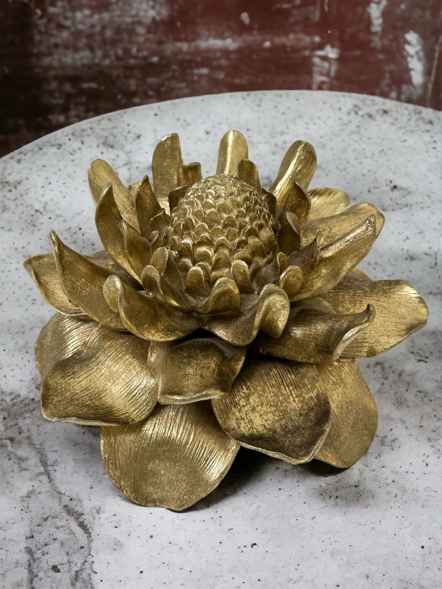 Etlingera Elatior Flower In Gold Wall Decoration