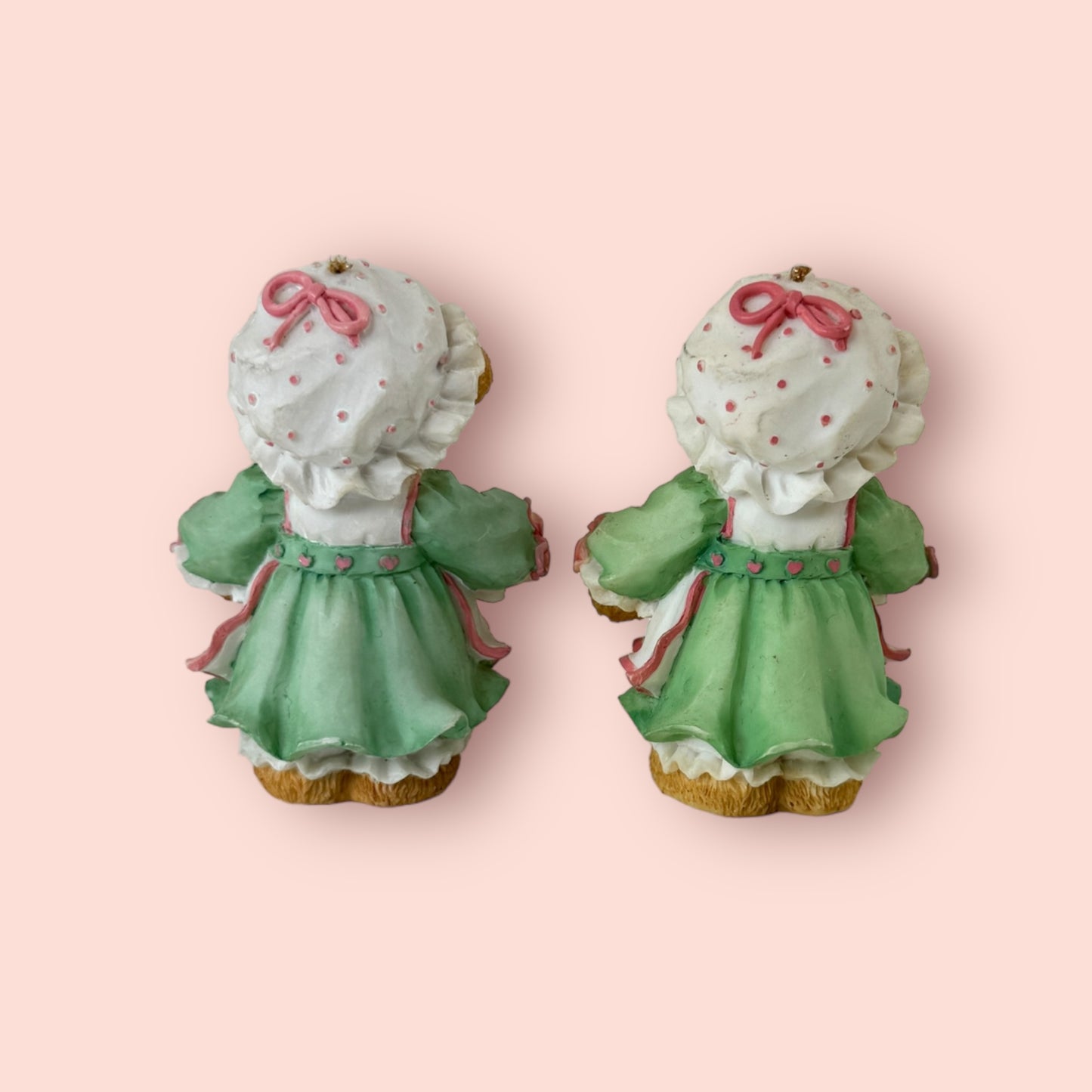 1995 Pair of Girl Holding Tray of Cookies Hanging Ornament