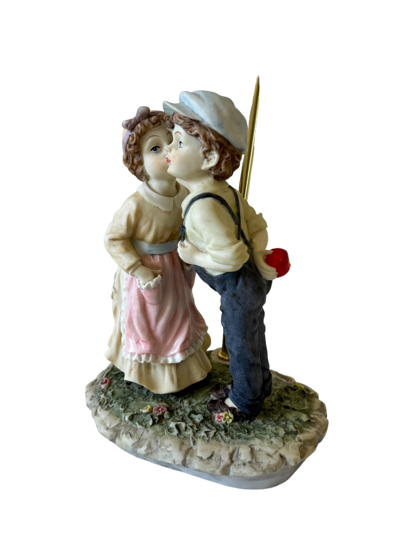 1997 Vintage Crosa Figurine Sculptures Boy And Girl Table Lamp 16"