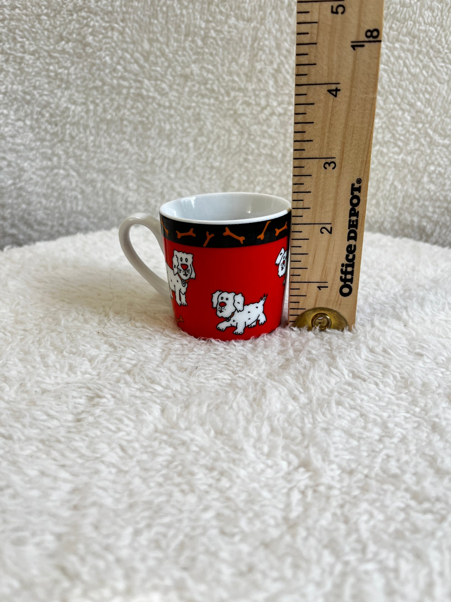 Rushbrookes Espresso Cappuccino Cup Dogs Pattern Set