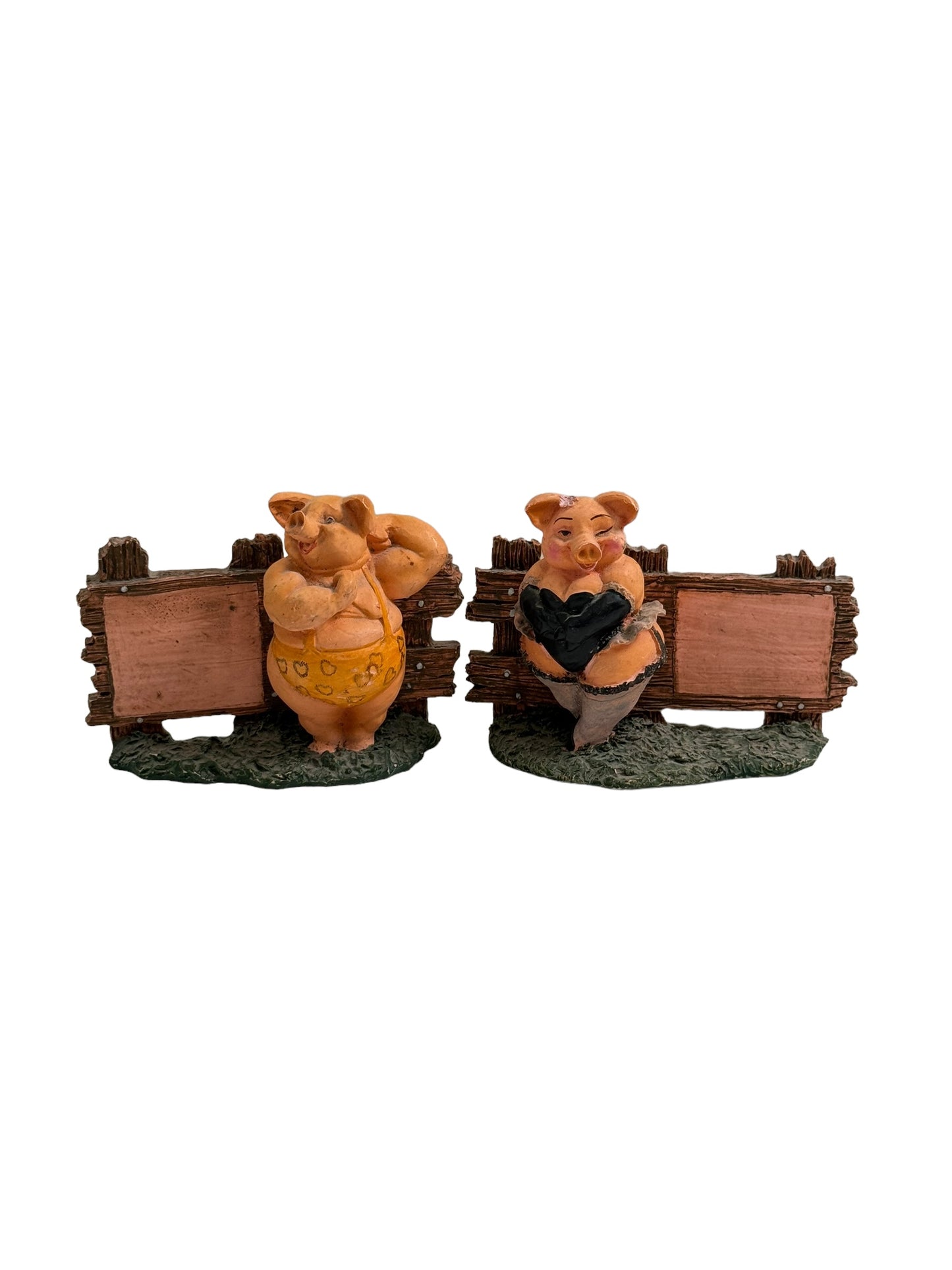 1994 Vintage Sexy Pigs Figurine Sculptures Set Of Two