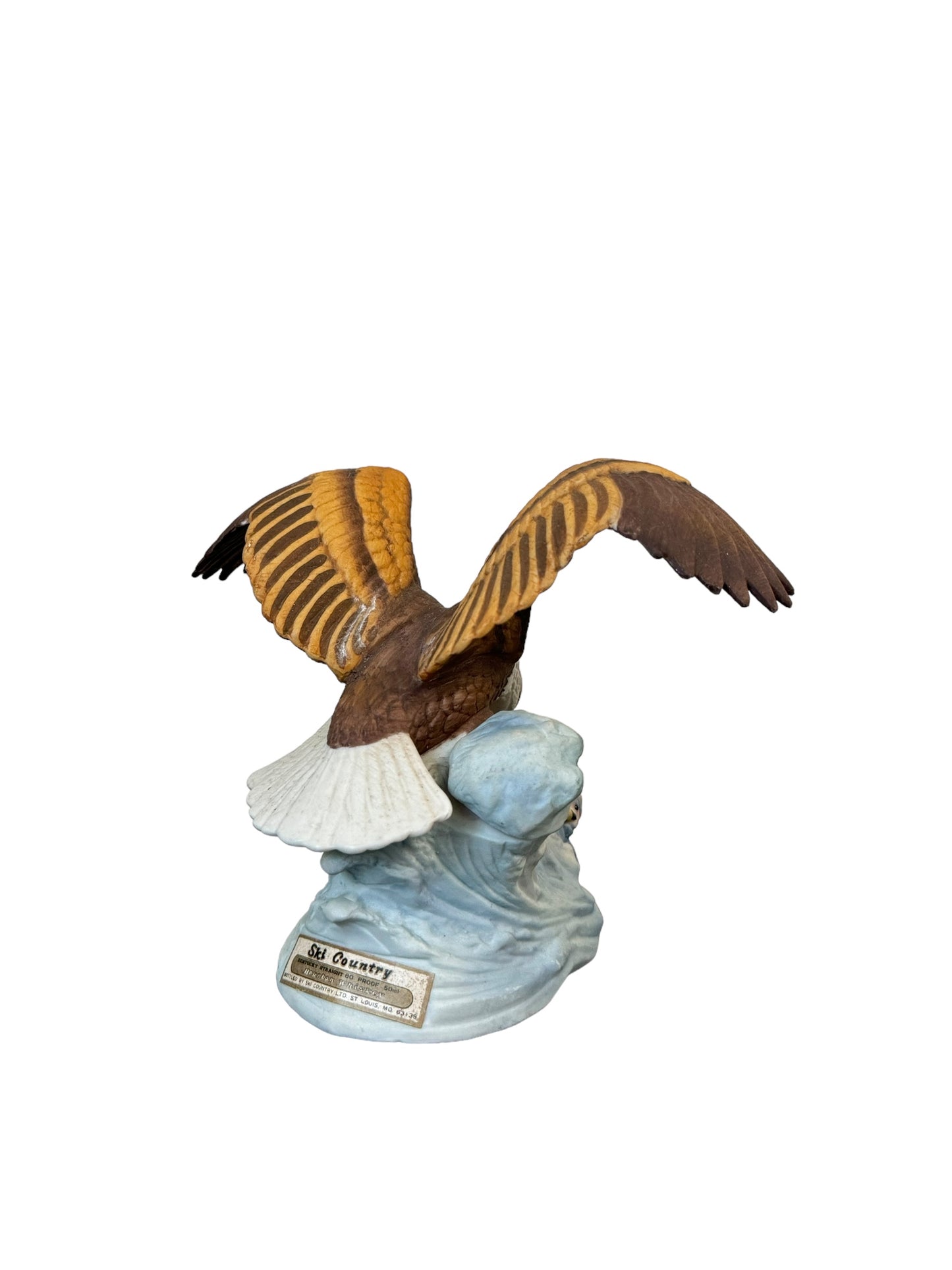 1980 Vintage Eagle Hunting Fish Porcelain Ski Country Figurines