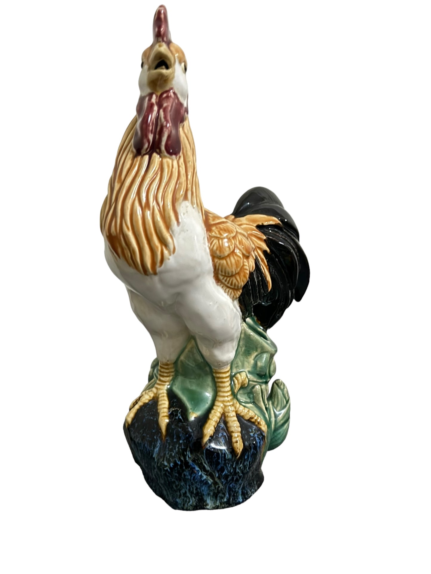 Vintage Ceramic Rooster Country Farmhouse Statue Figurines Size 13" Tall