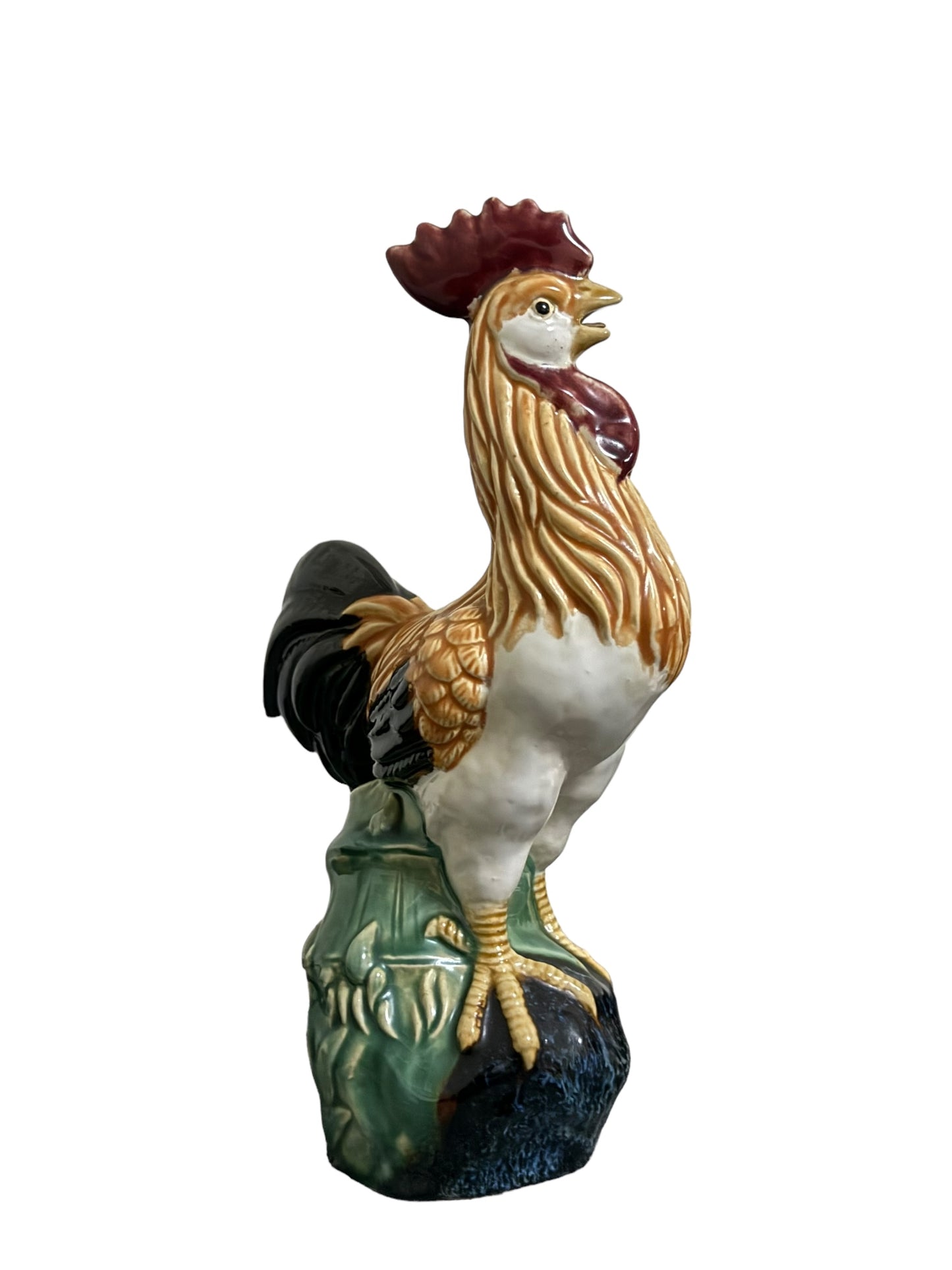 Vintage Ceramic Rooster Country Farmhouse Statue Figurines Size 13" Tall