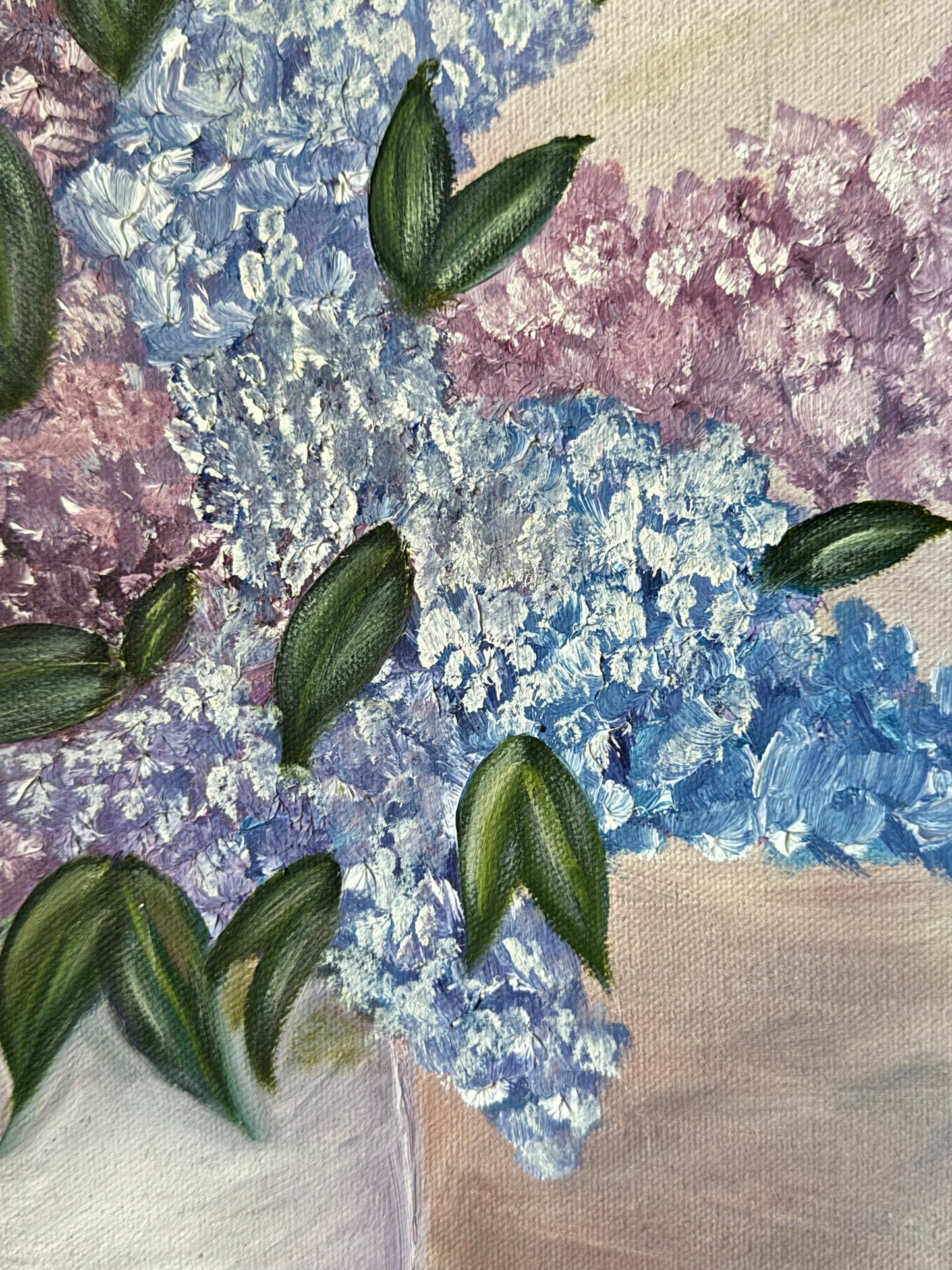 Original Oil Painting On Canvas Hydrangea Bouquet With Artist Signed 12X16"