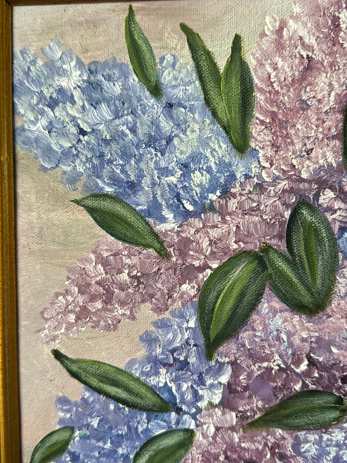 Original Oil Painting On Canvas Hydrangea Bouquet With Artist Signed 12X16"