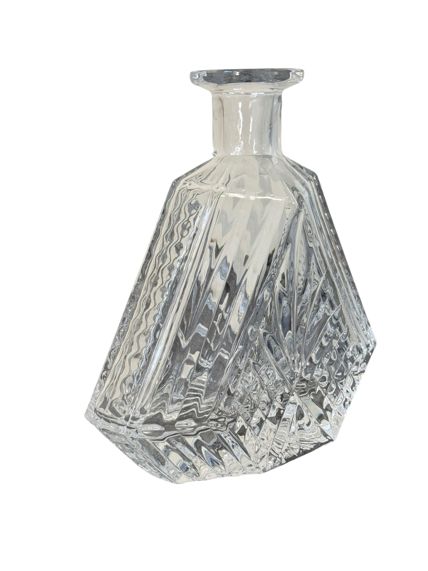 Vintage Dublin Crystal Triangle Decanter by Shannon Made in Ireland