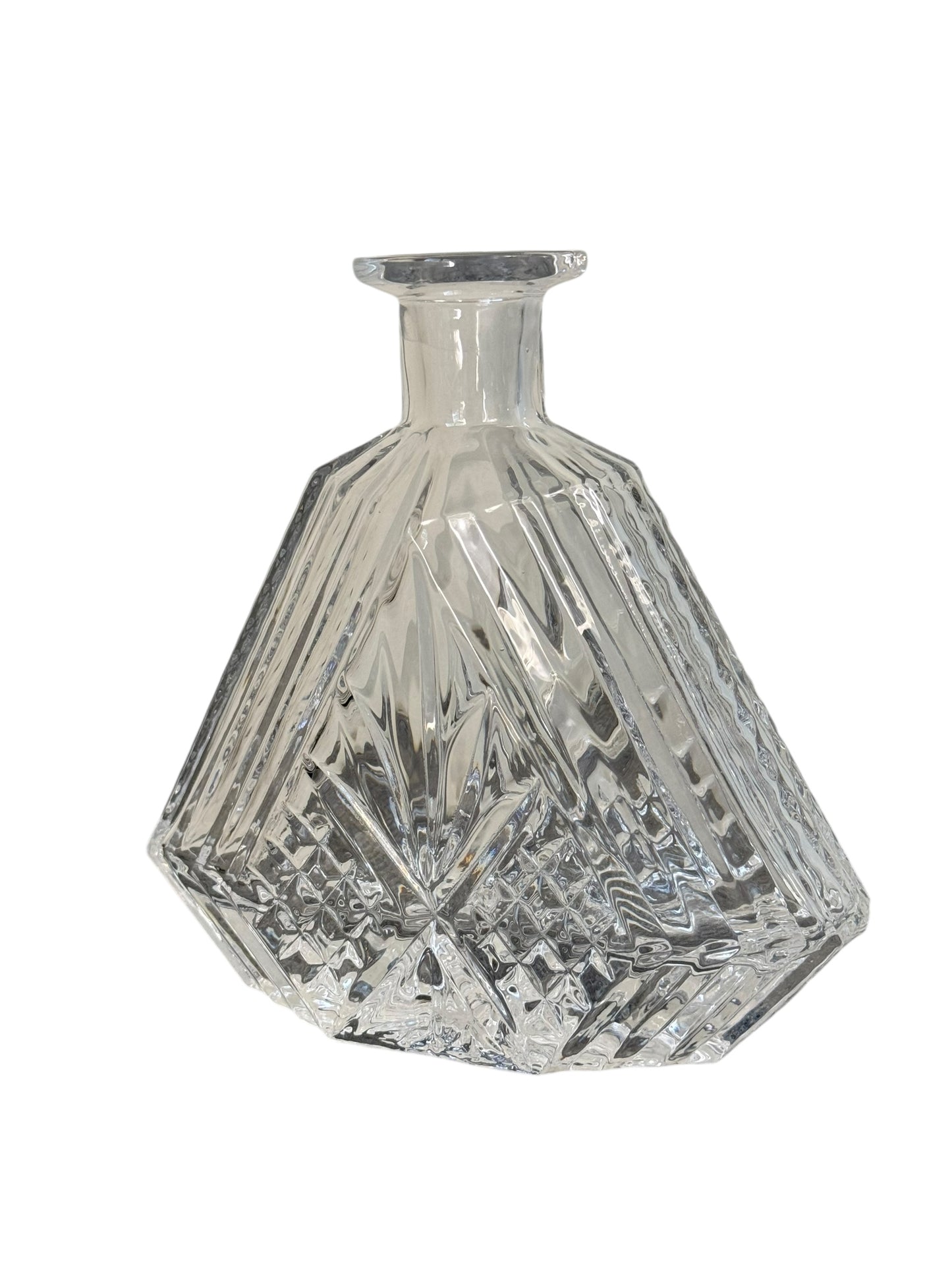 Vintage Dublin Crystal Triangle Decanter by Shannon Made in Ireland