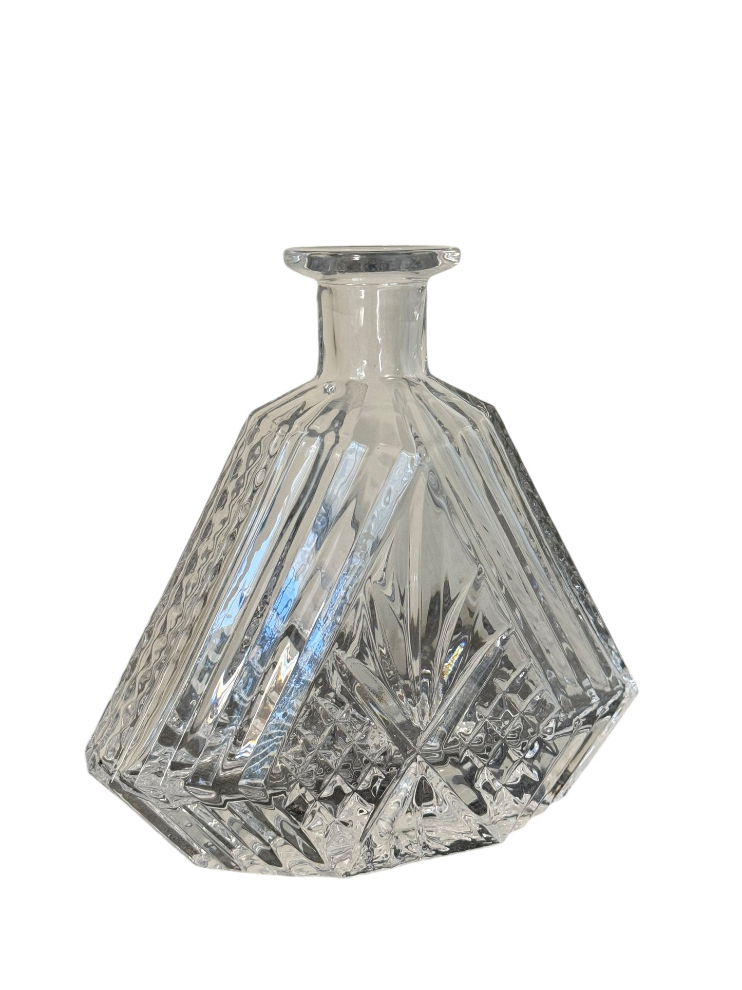 Vintage Dublin Crystal Triangle Decanter by Shannon Made in Ireland