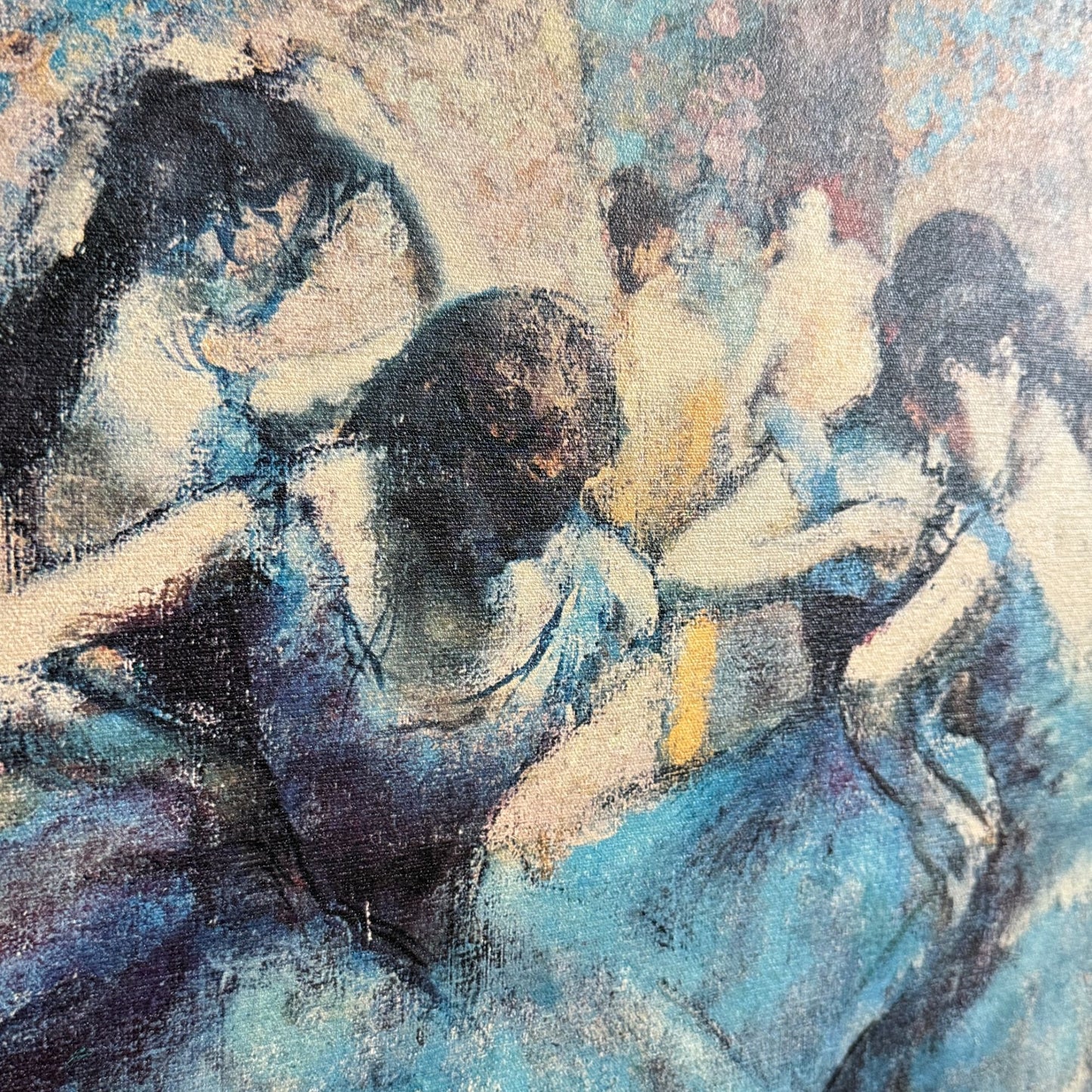 Edgar Degas Acrylic Print, Vertical Dancers in Blue, Framed Canvas, 24" x 30"