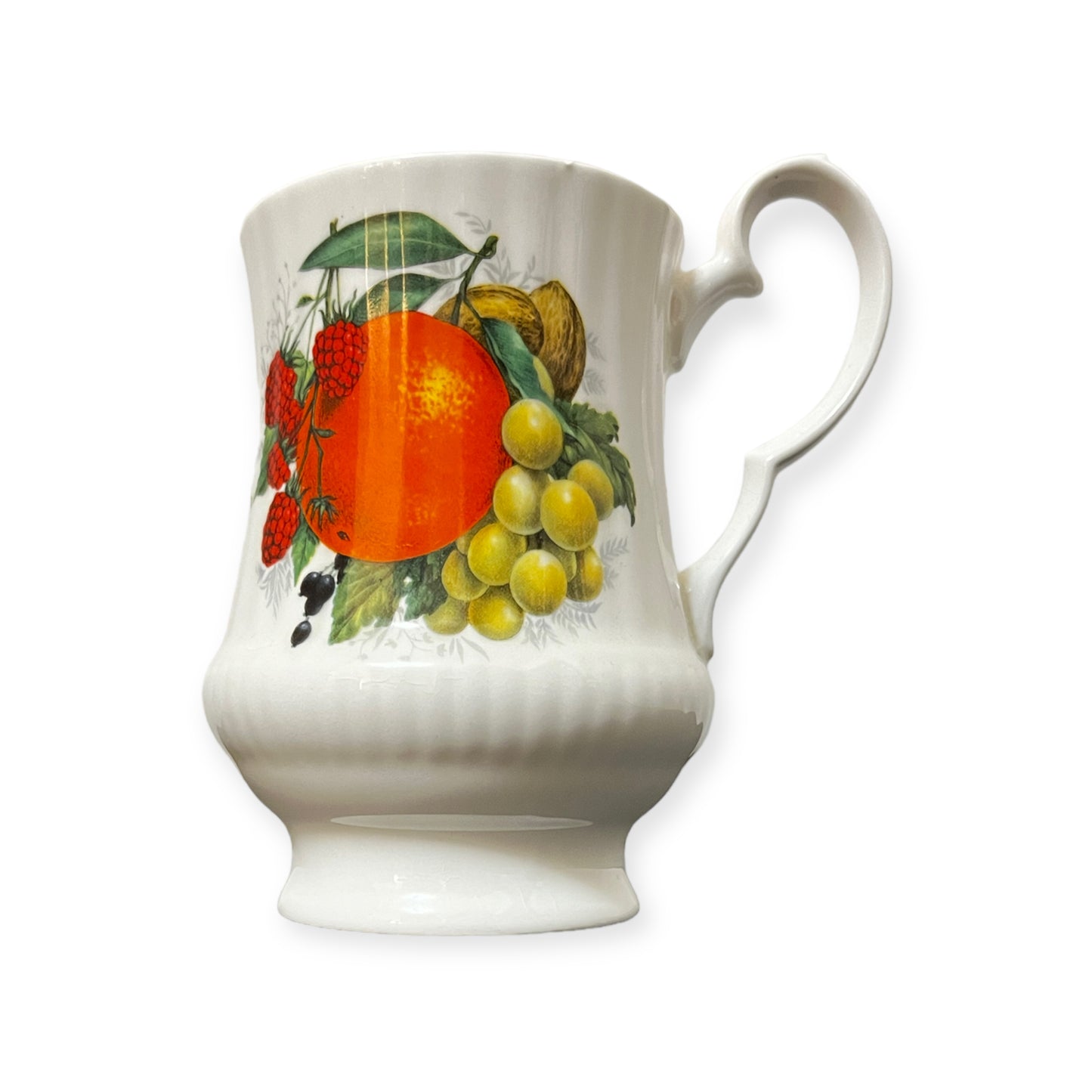 Royal Windsor England Coffee Mug Fruit Pattern Set of 4