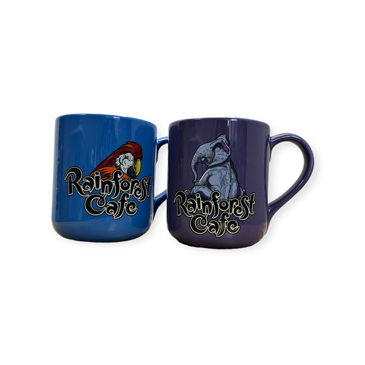 1999 Rainforest Cafe Ceramic Mug Lot of 2