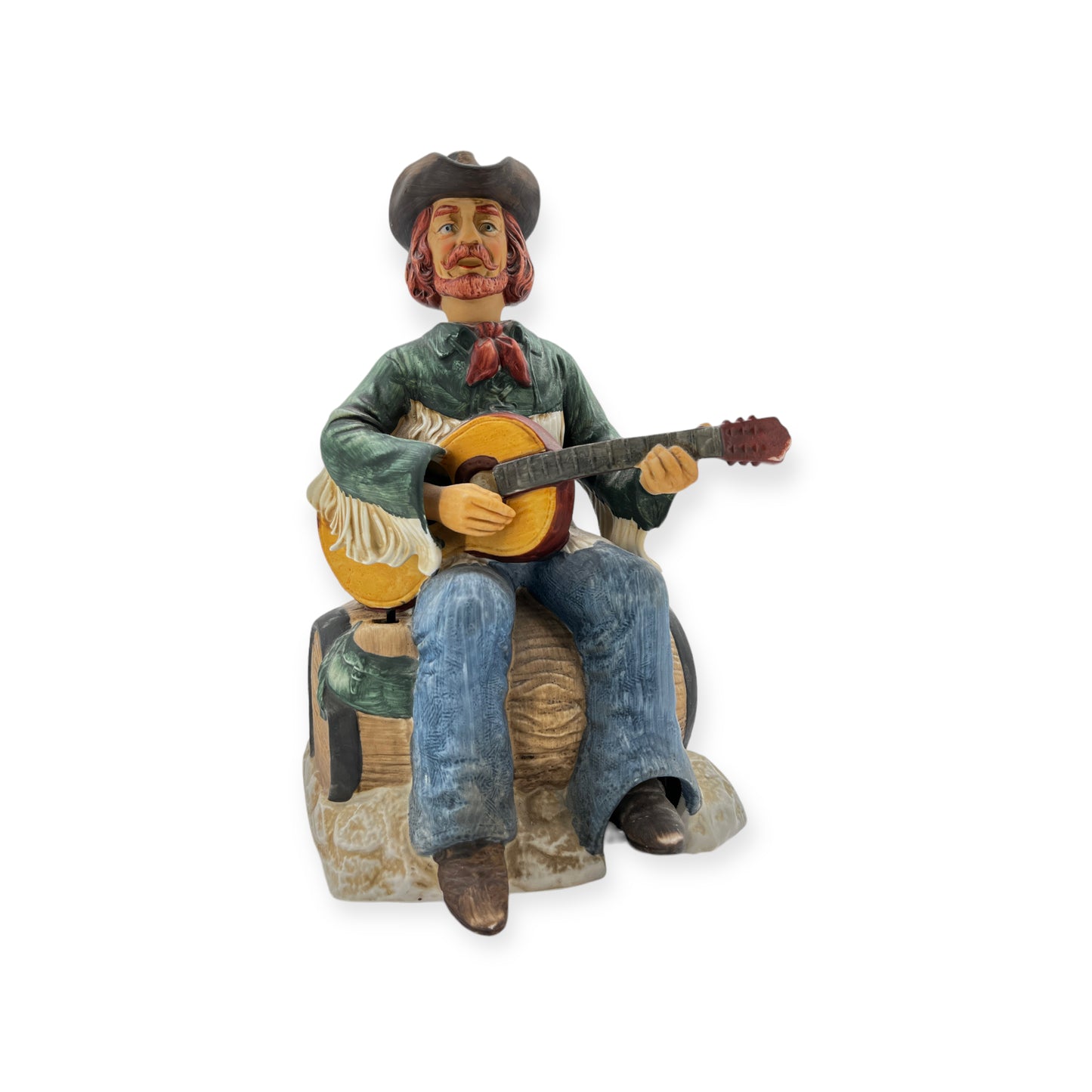 1970 Vintage Melody In Motion The Guitar Player Cowboy Western Music Box