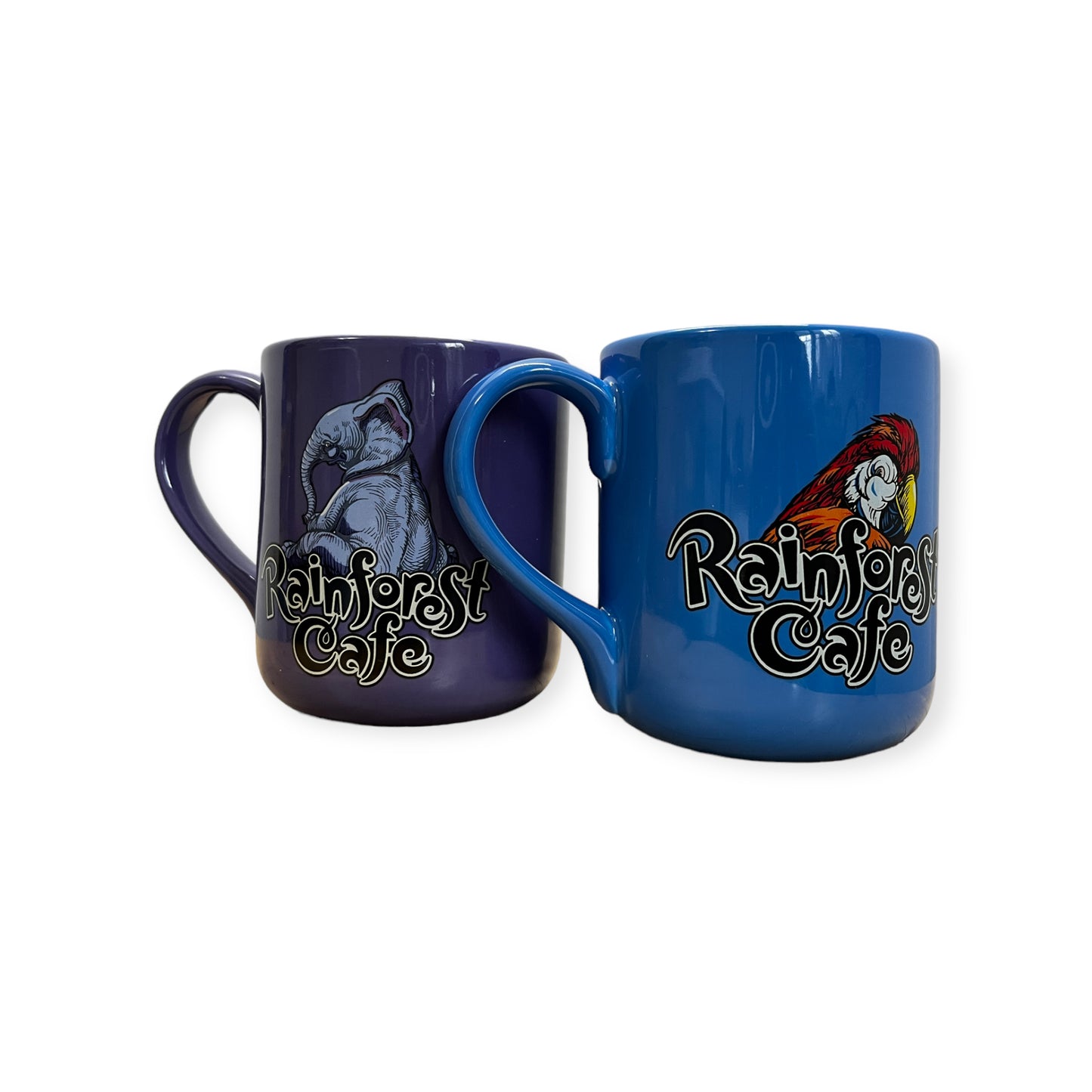 1999 Rainforest Cafe Ceramic Mug Lot of 2