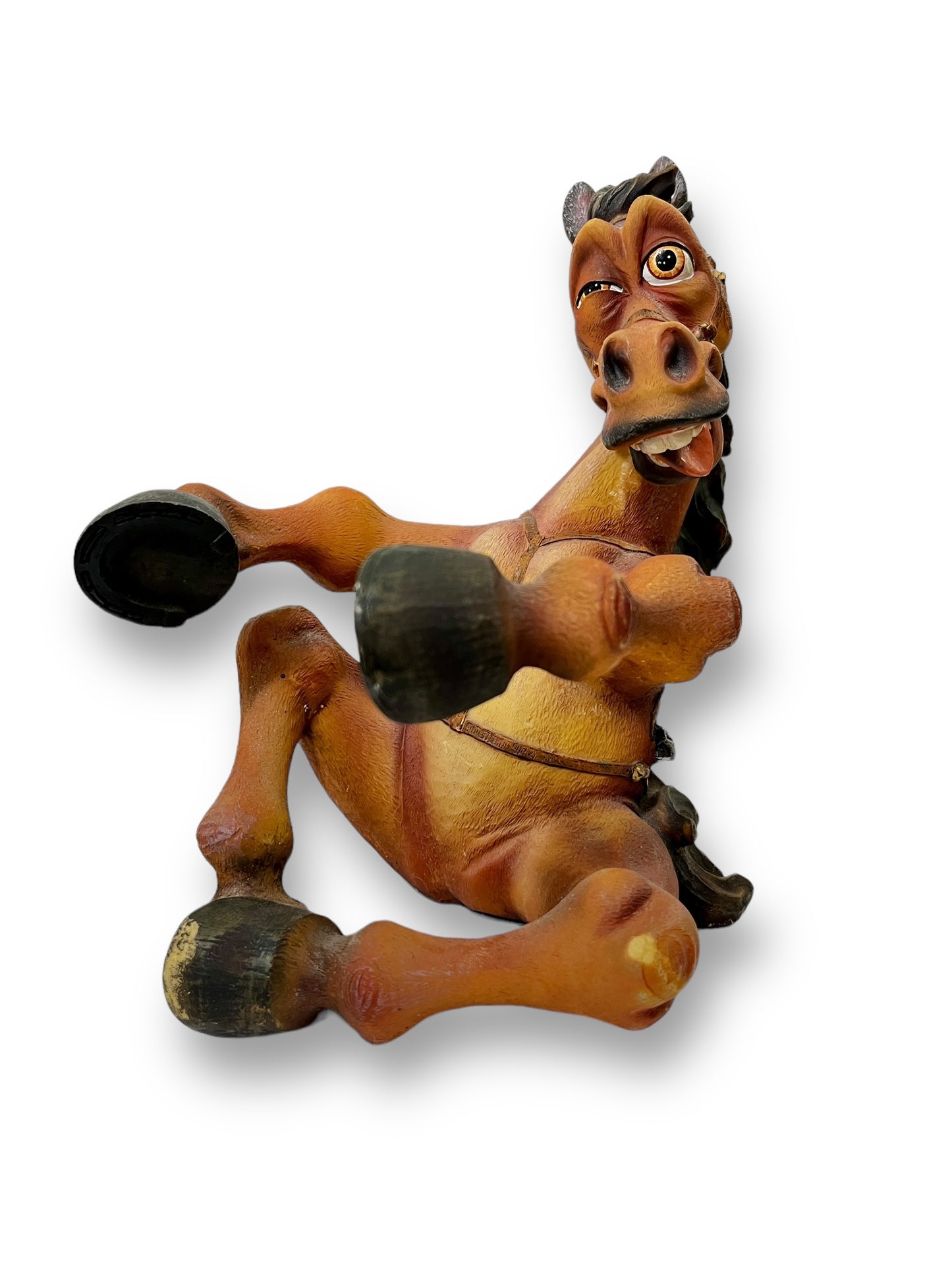 Drunken Horse Wine Bottle Holder Barware 9"