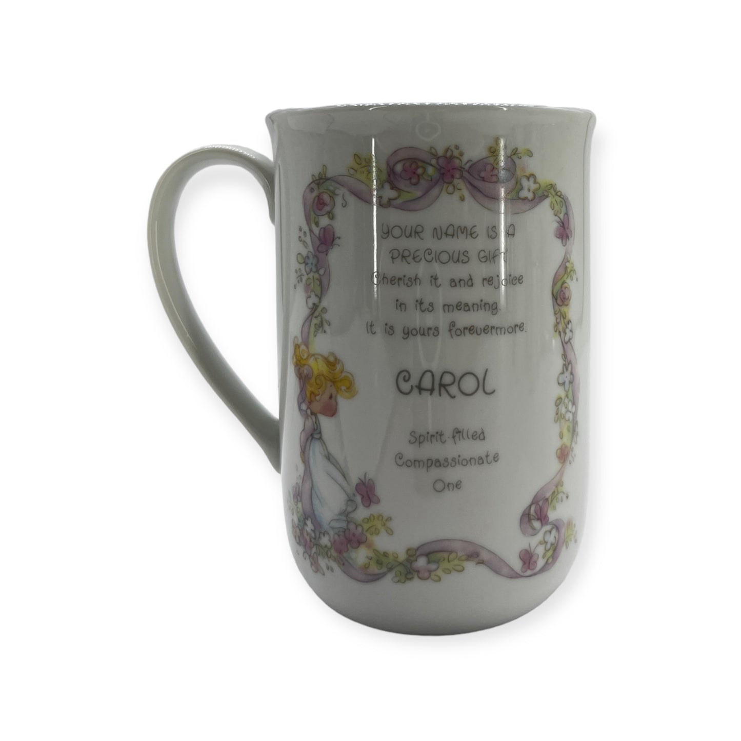 1986 Carol, Samuel J. Butcher Precious Moments Cup Mug