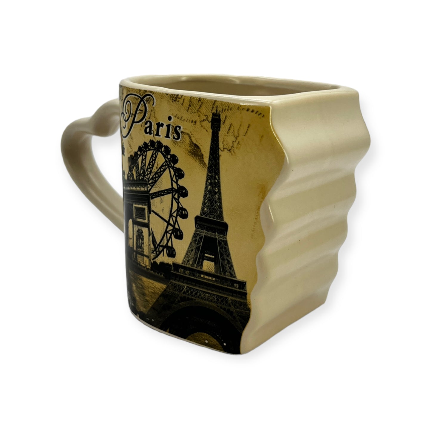 Vintage Paris France Interlocking Mug