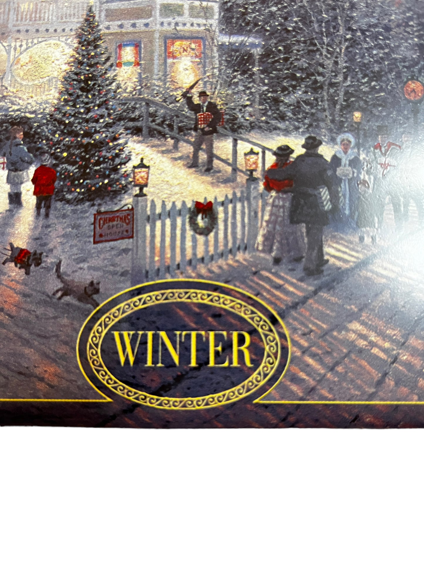 2002 Thomas Kinkade Victorian Christmas Winter Seasons Wall Plate