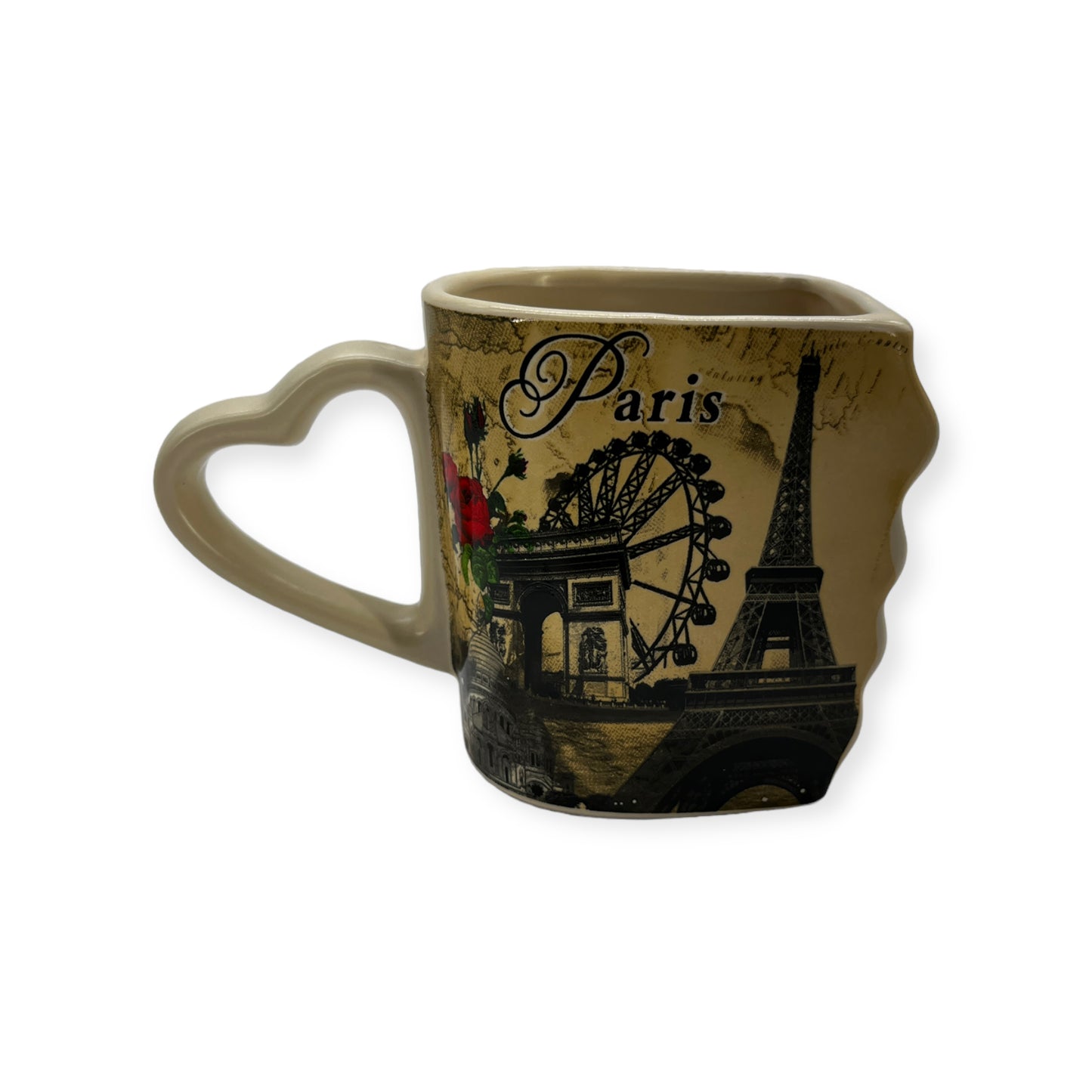 Vintage Paris France Interlocking Mug