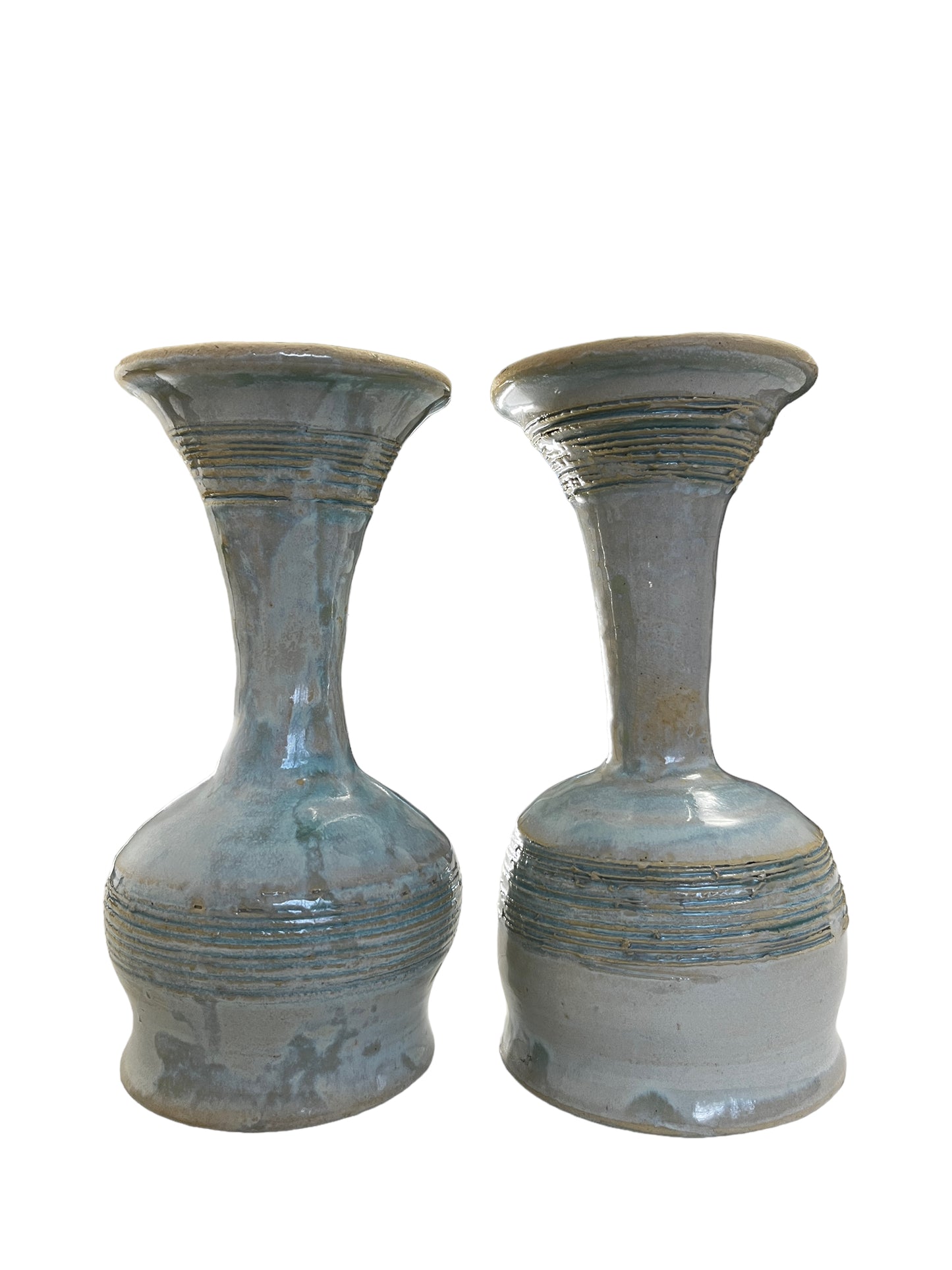 Mc Vintage Studio Art Pottery Wine Goblet Set of 2