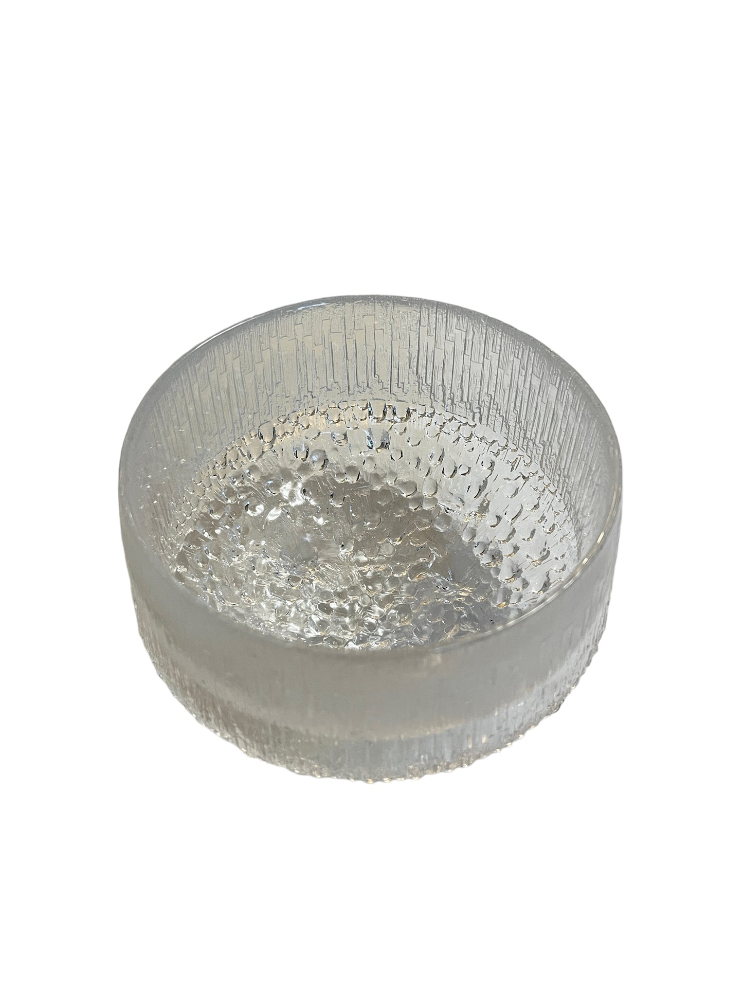 1968  Bowl Clear Glass Footed Serving by Tapio Wirkkala