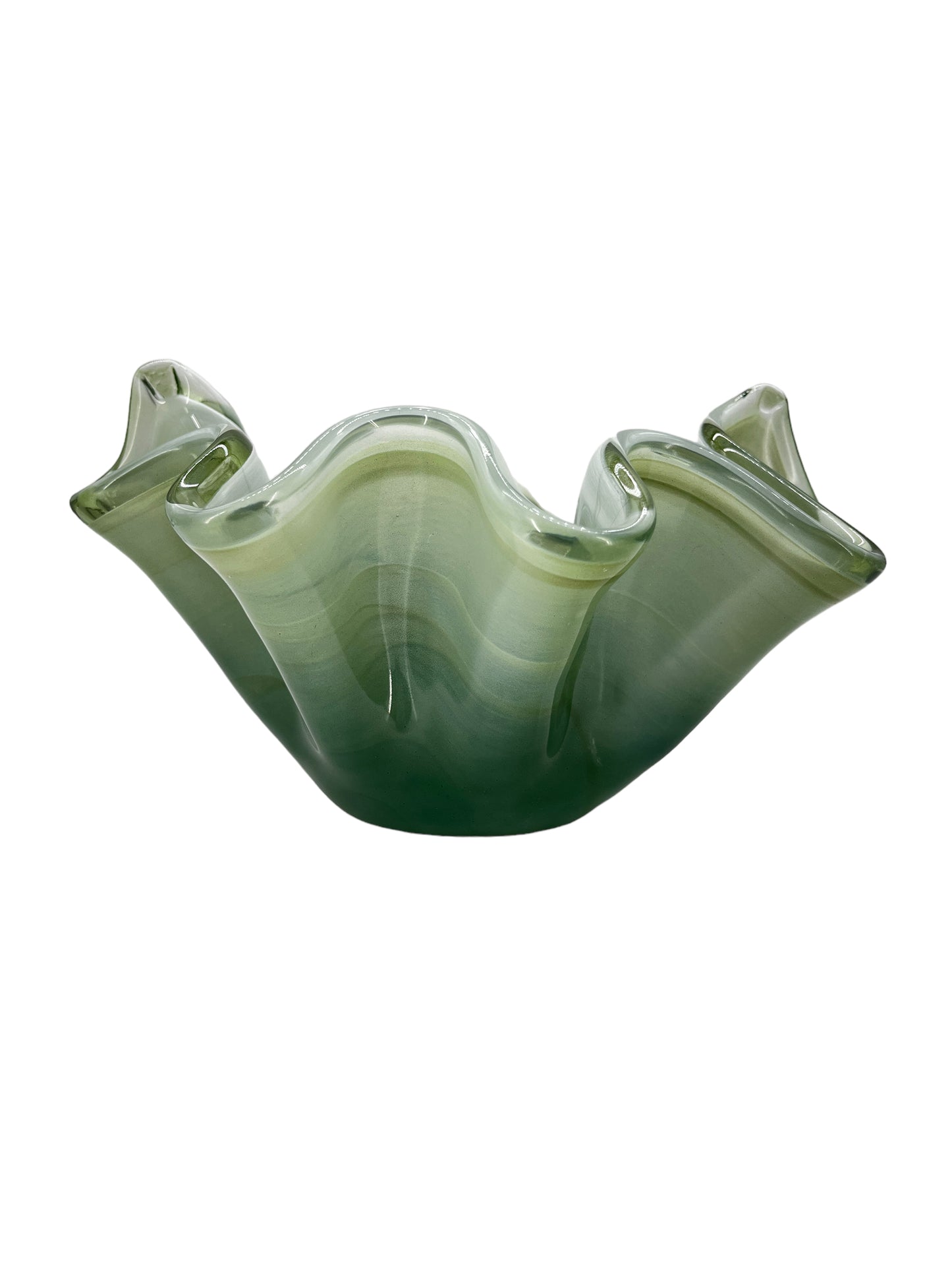 Bowls Hand Blown Glass For Decorative Emerald Green