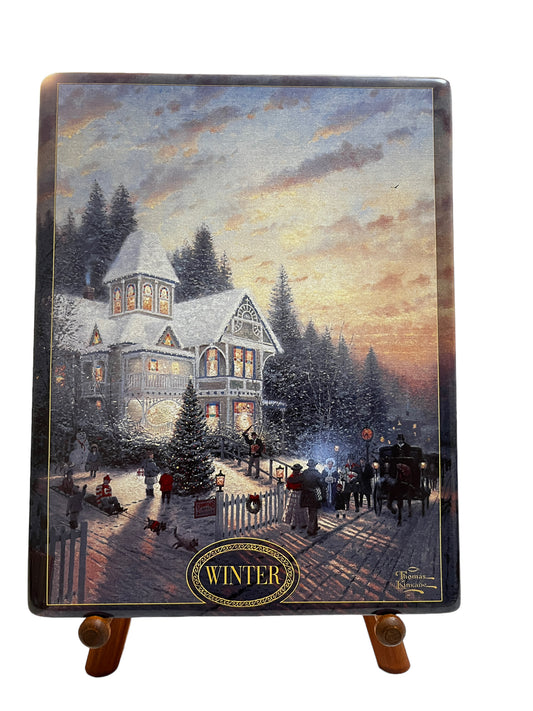 2002 Thomas Kinkade Victorian Christmas Winter Seasons Wall Plate