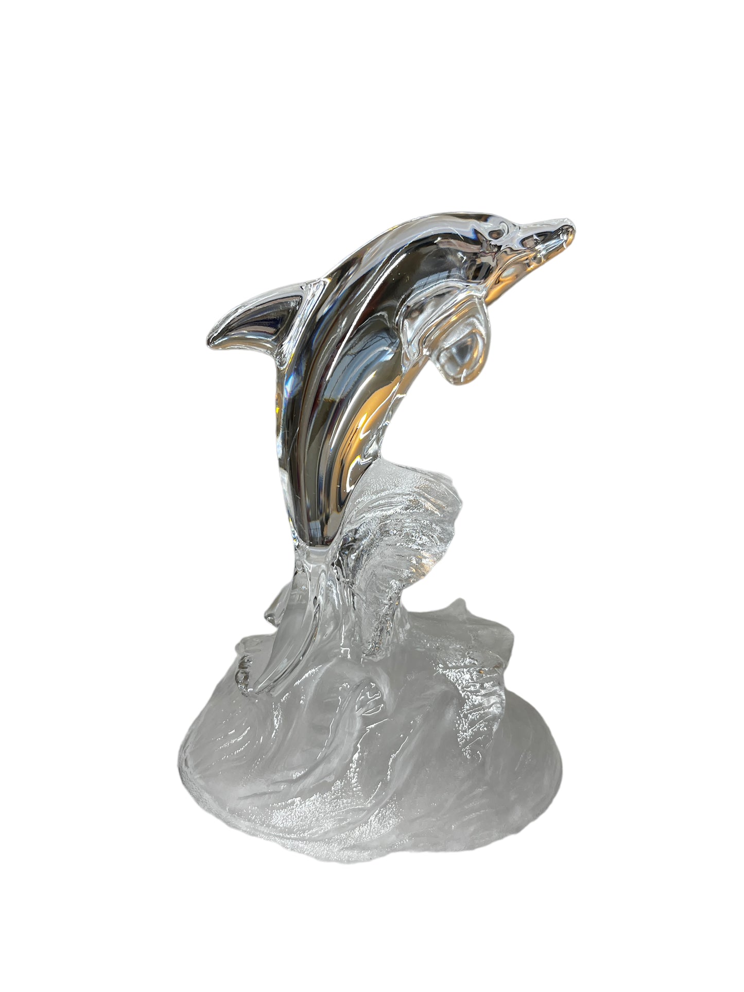 Cristal D'Arques France Lead Crystal Jumping Dolphin Figurine