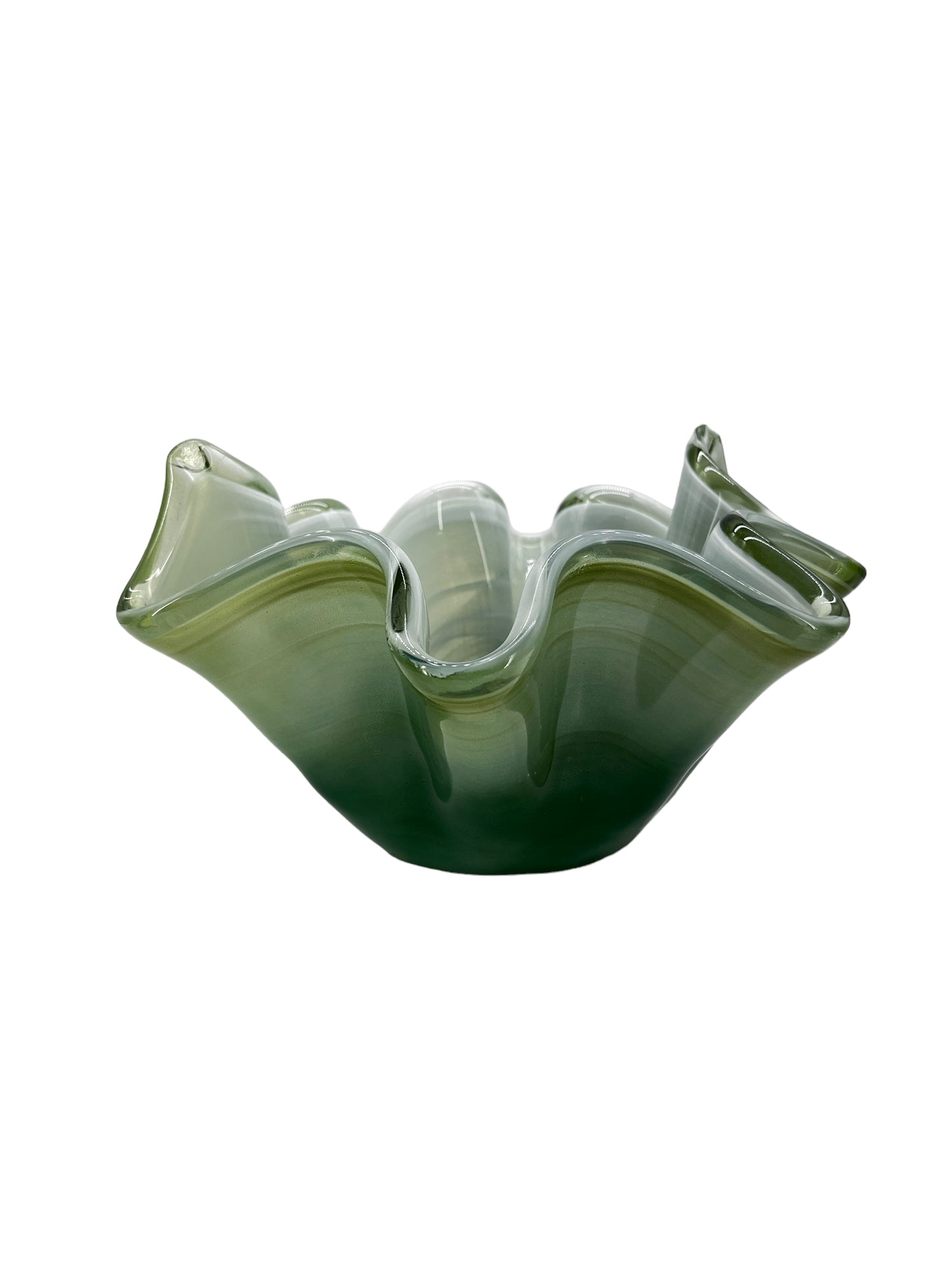 Bowls Hand Blown Glass For Decorative Emerald Green