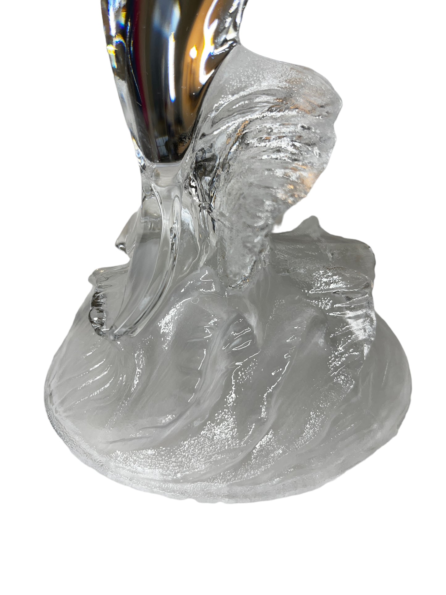 Cristal D'Arques France Lead Crystal Jumping Dolphin Figurine