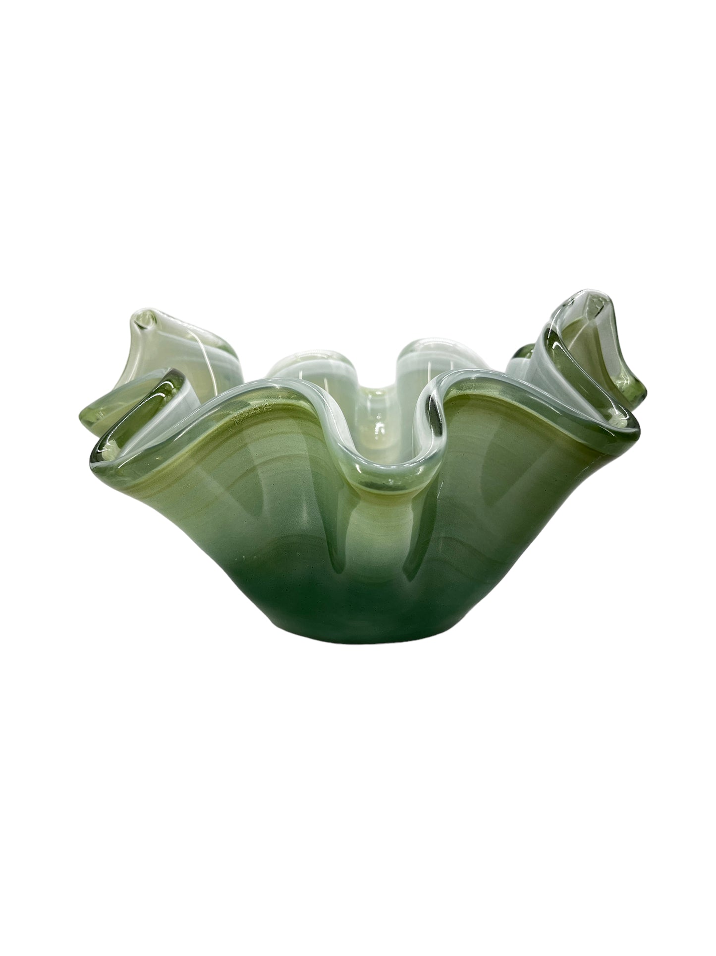 Bowls Hand Blown Glass For Decorative Emerald Green