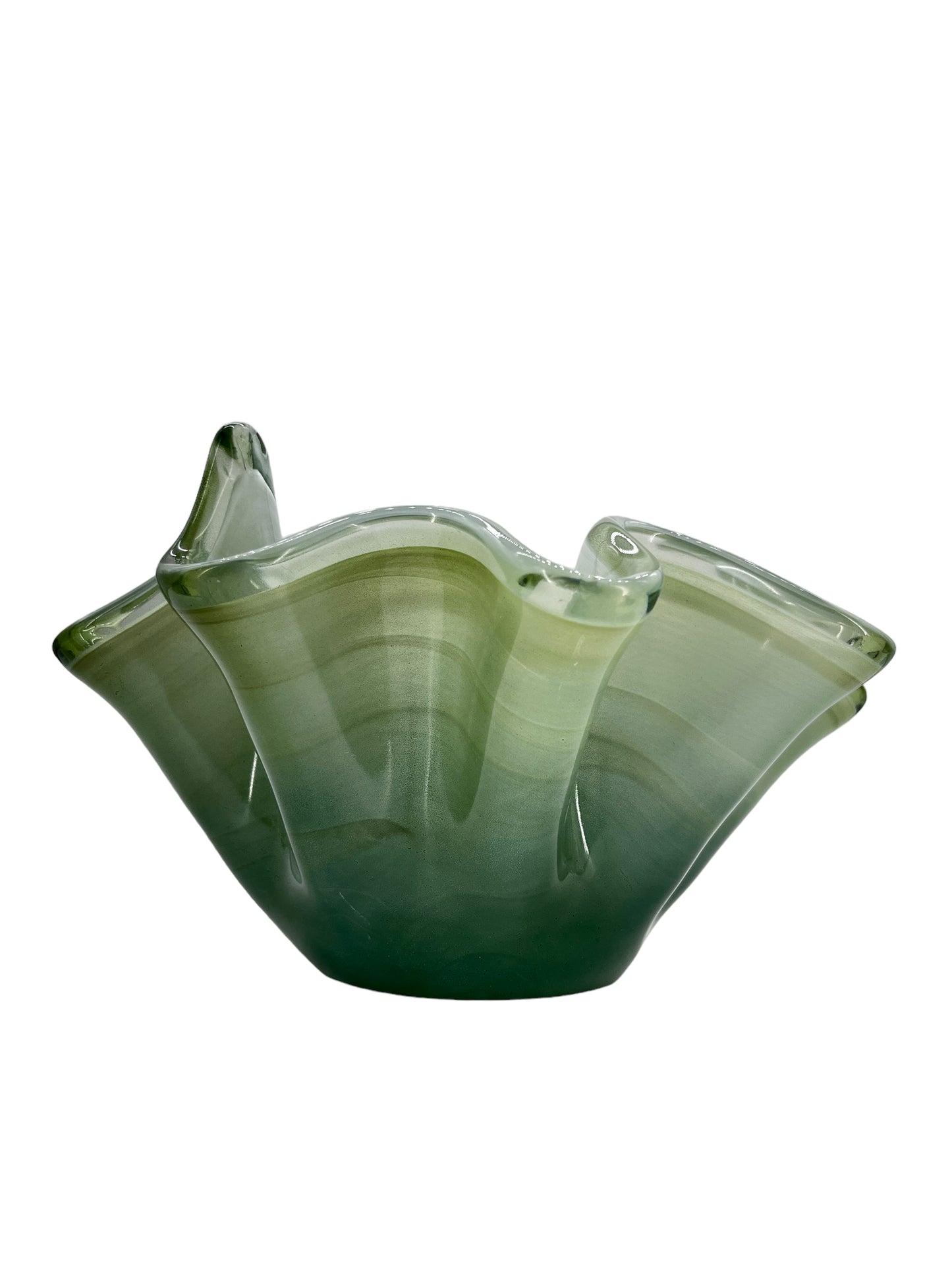 Bowls Hand Blown Glass For Decorative Emerald Green